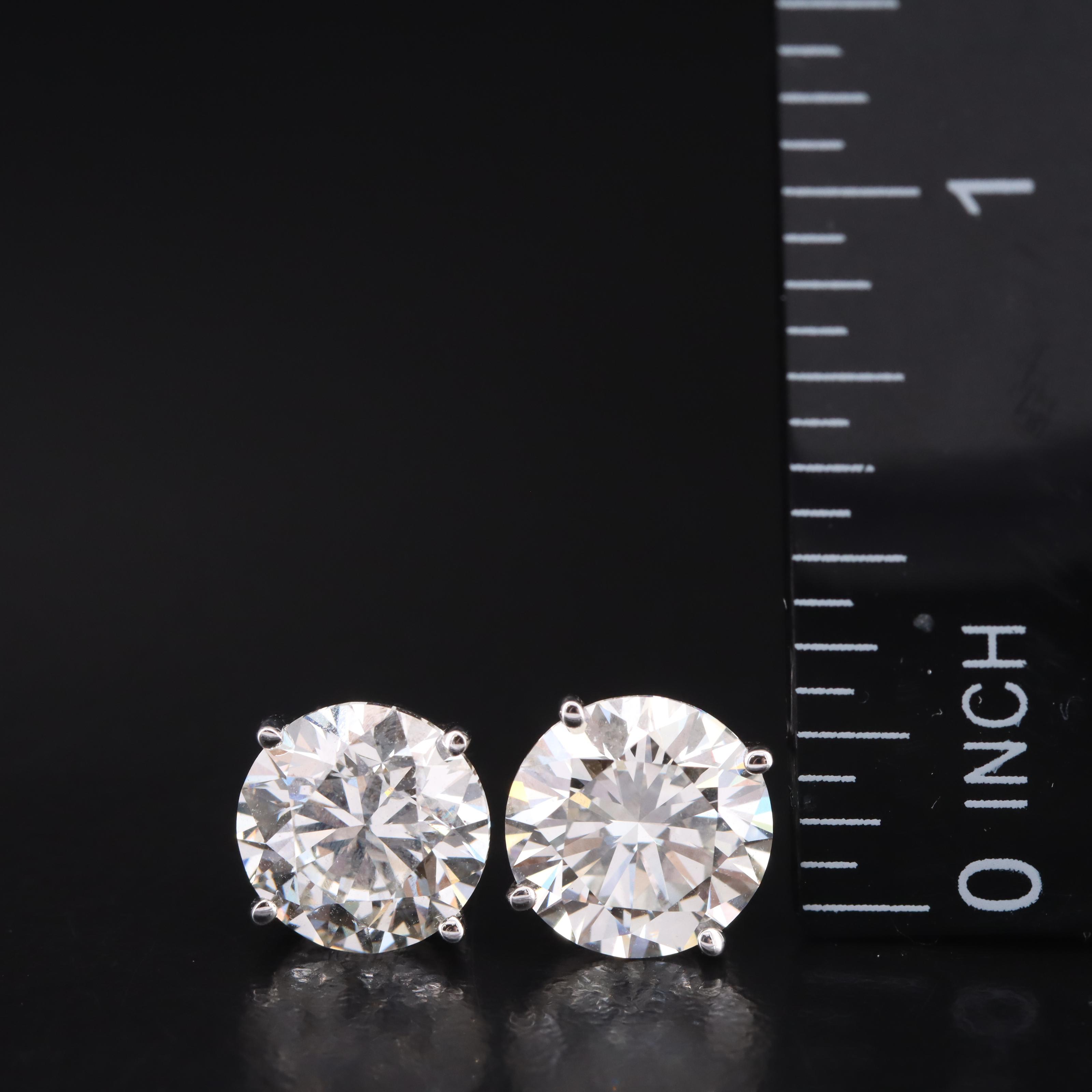 Platinum 4.92 CTW Lab Grown Diamond Stud Earrings
