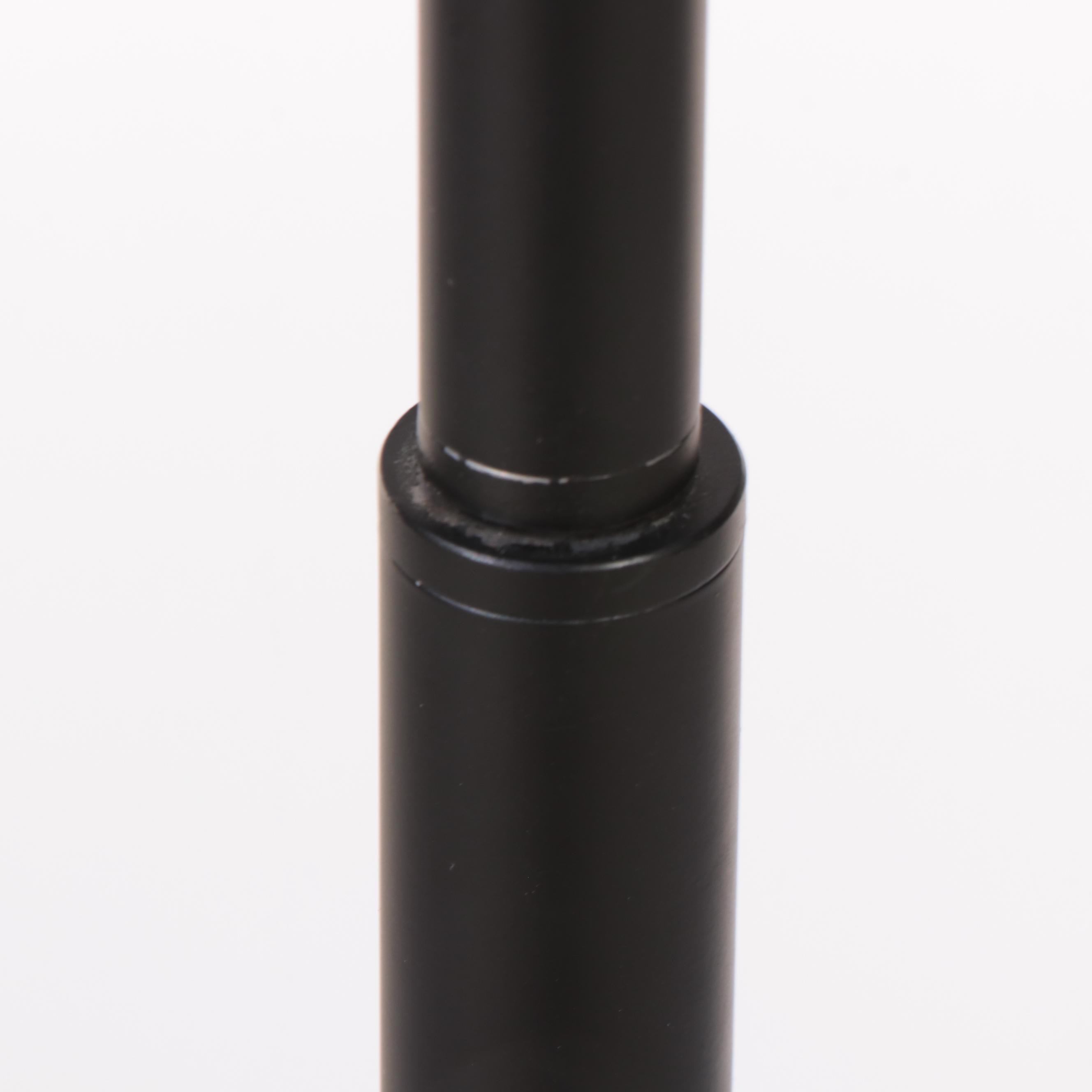 Contemporary Black Metal Floor Lamp with Drum Shade