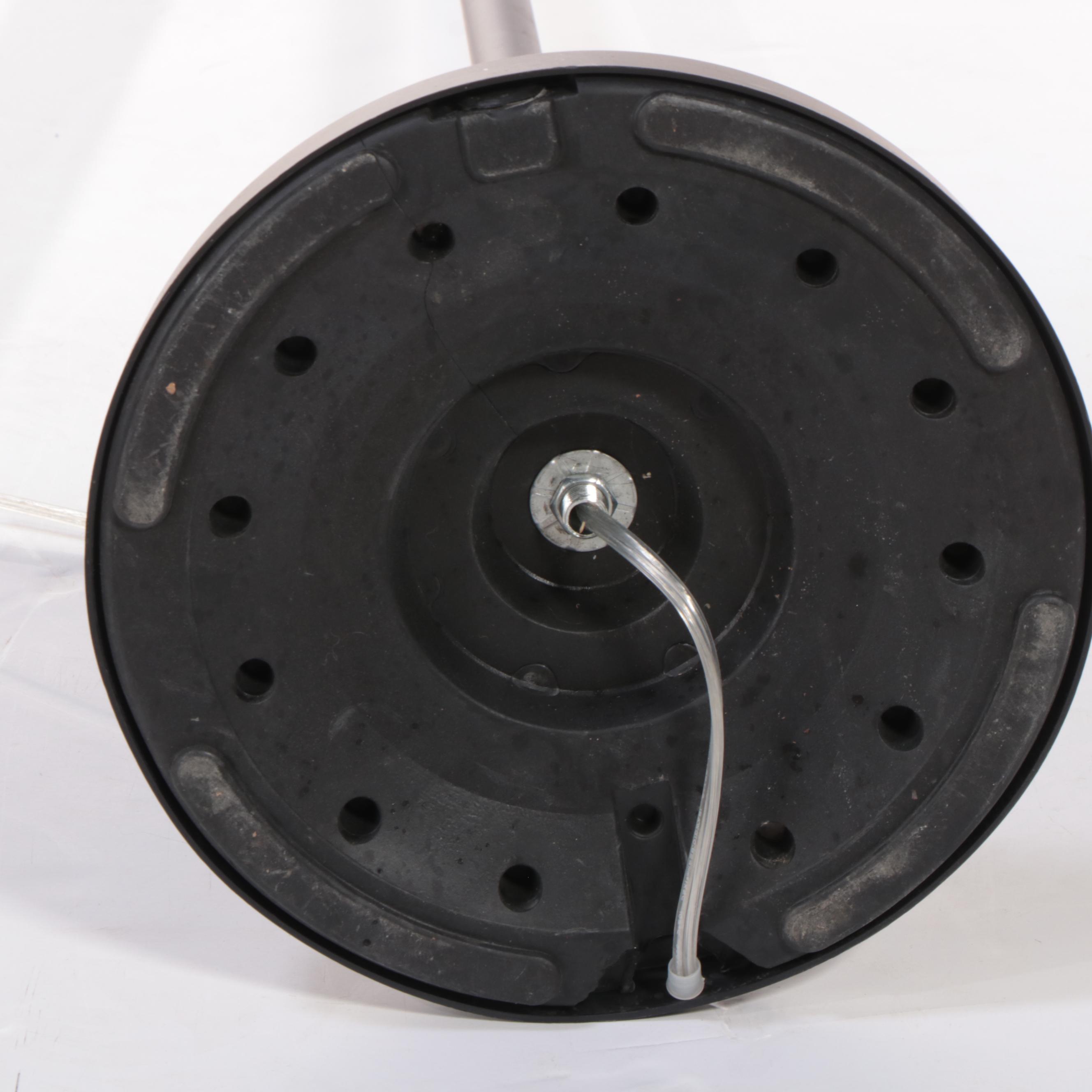 Contemporary Black Metal Floor Lamp with Drum Shade