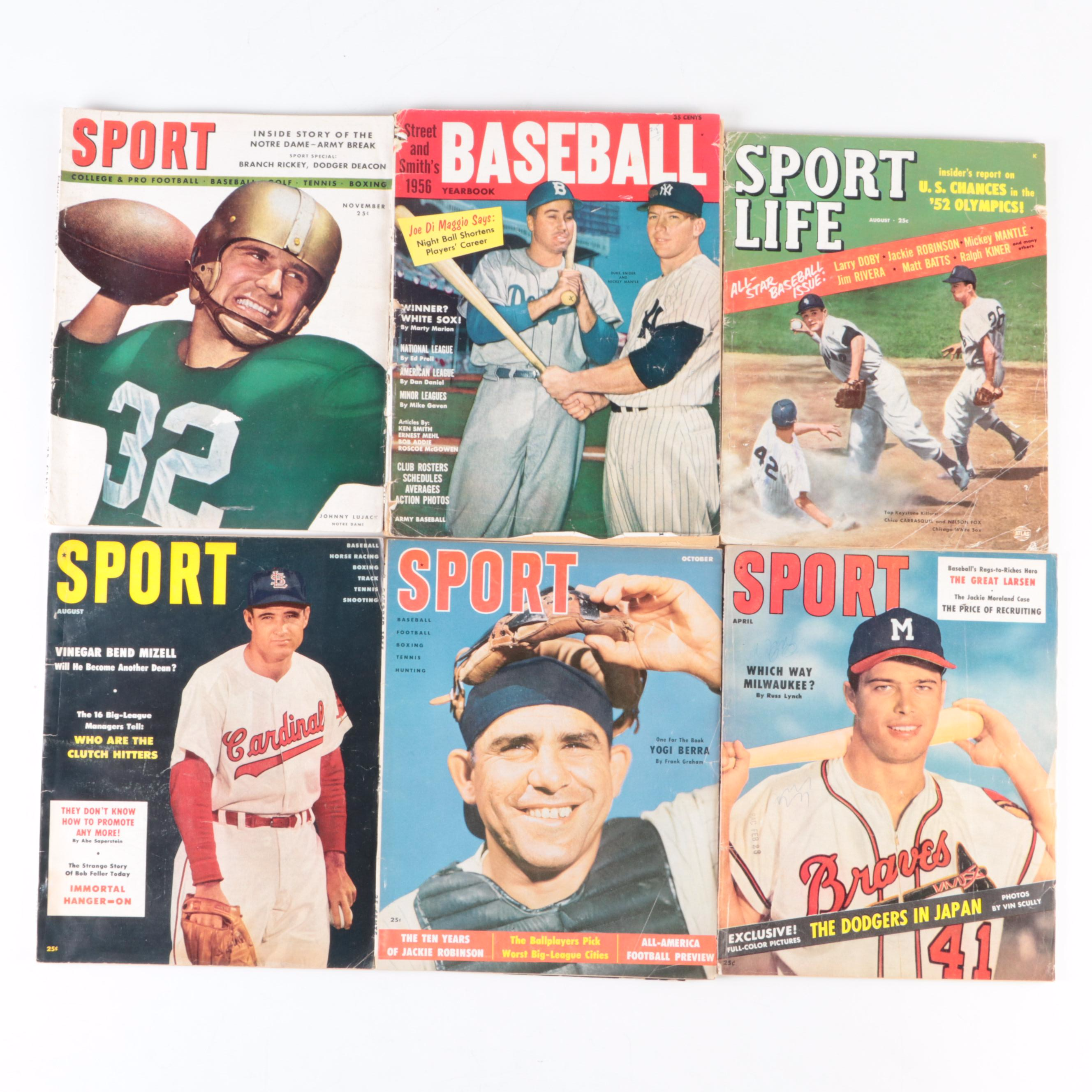 "Sport," "Sports Illustrated," and More Magazines Featuring Mantle, 1940s–1950s