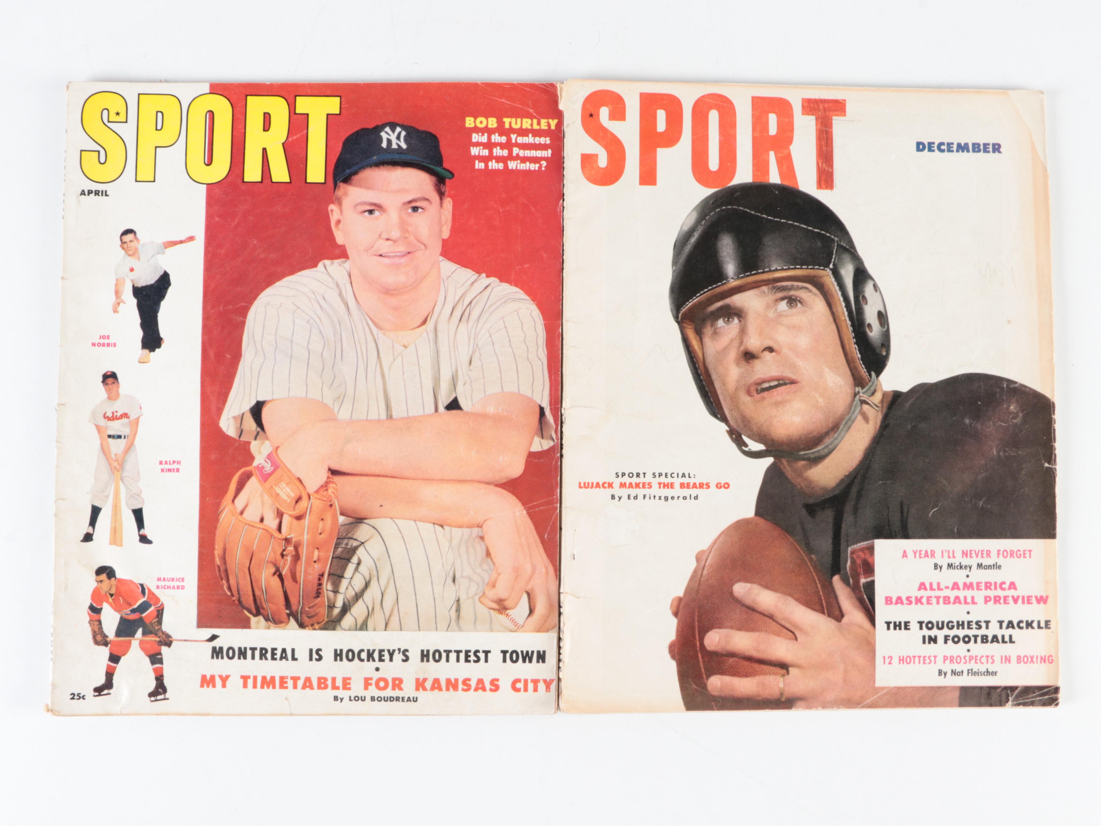 "Sport," "Sports Illustrated," and More Magazines Featuring Mantle, 1940s–1950s