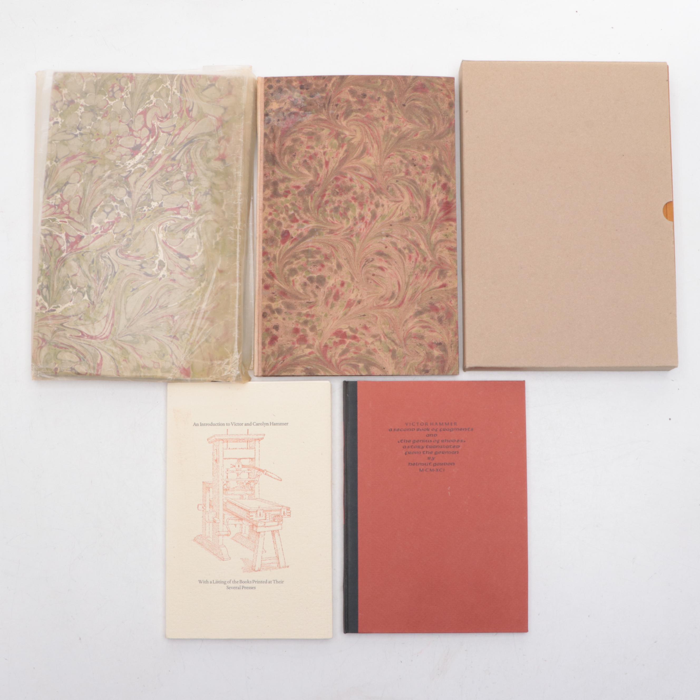 Handbound "Victor Hammer's Engravings and Woodcuts" and More Books