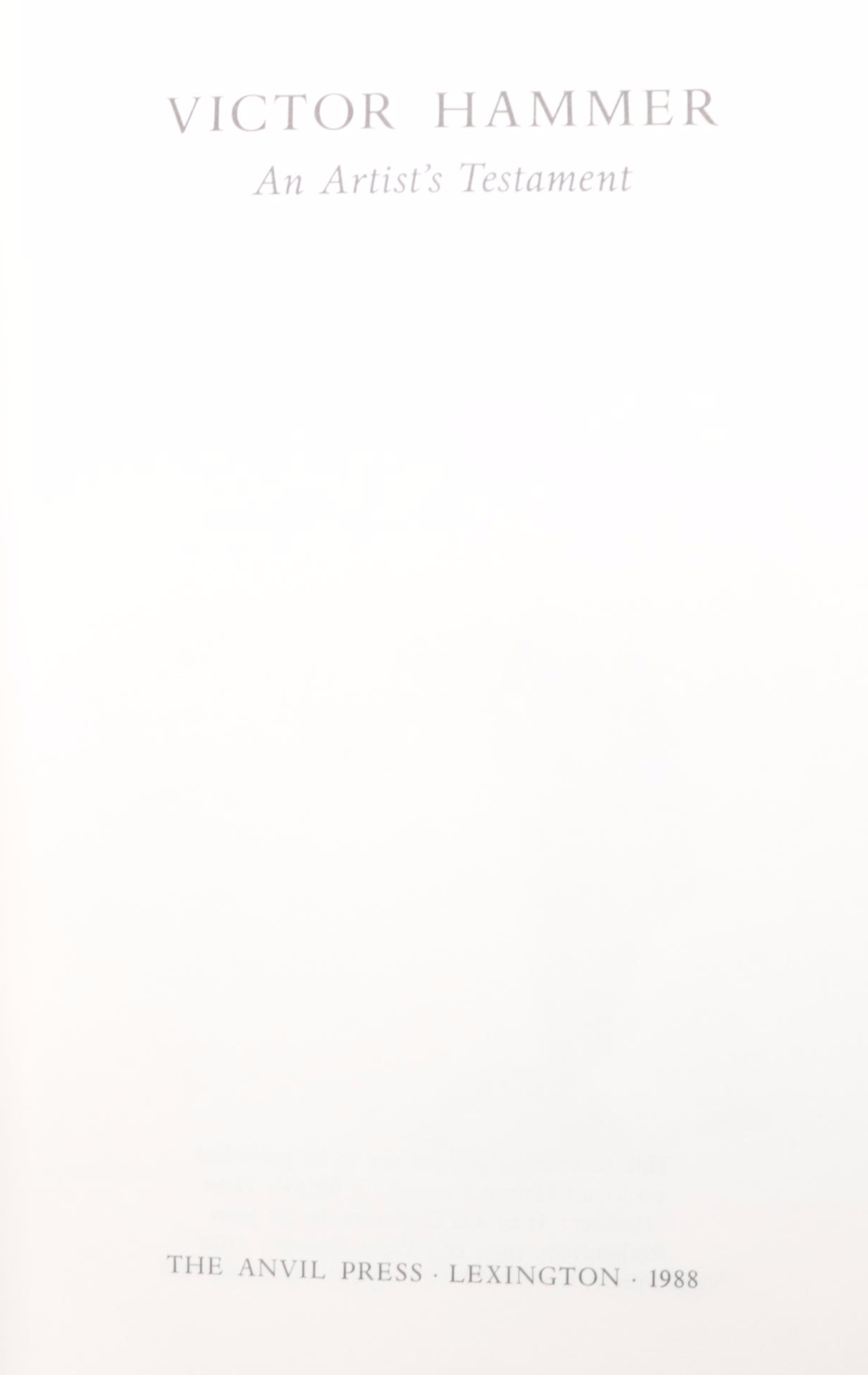 Handbound "Victor Hammer's Engravings and Woodcuts" and More Books