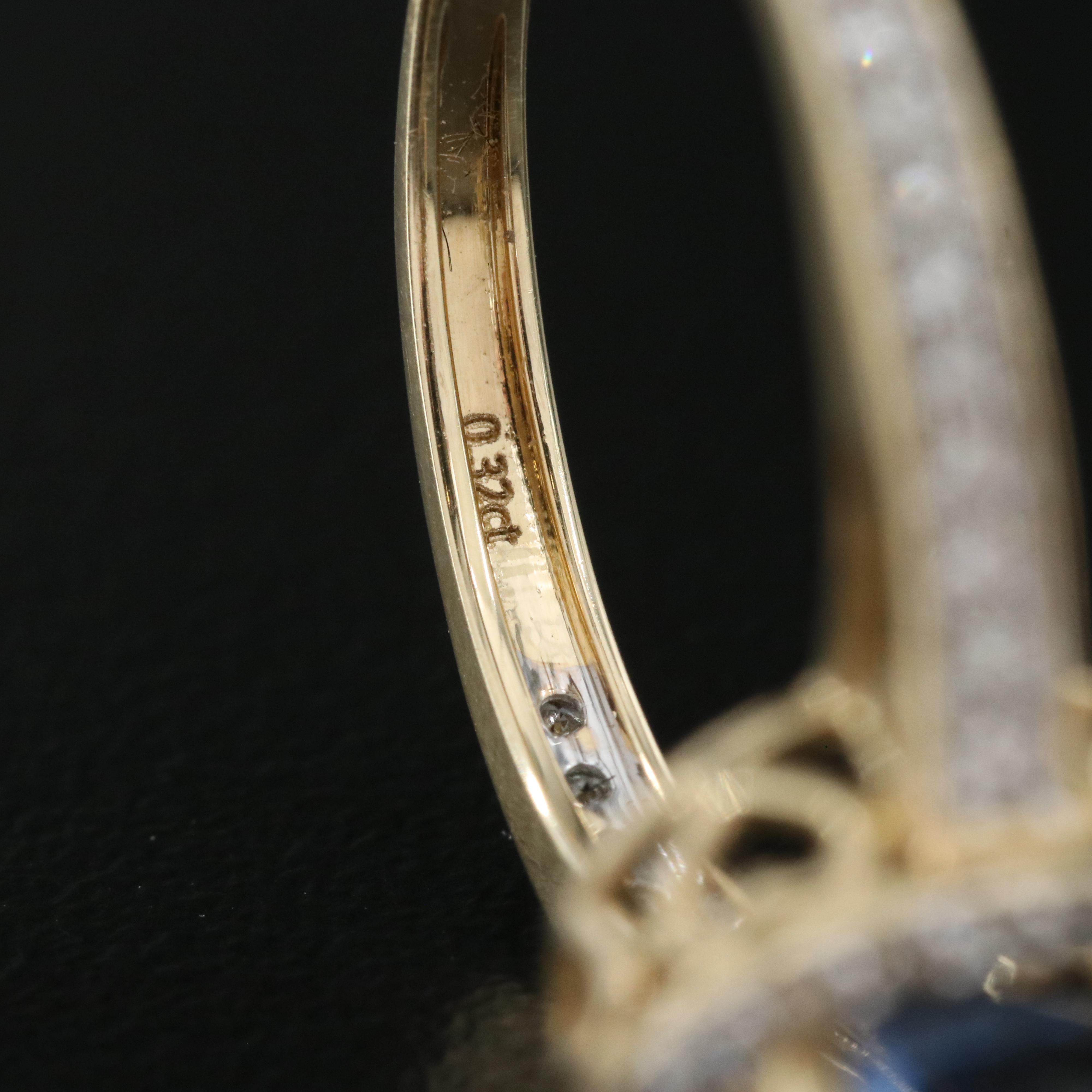 14K 2.80 CT Sapphire and Diamond Ring