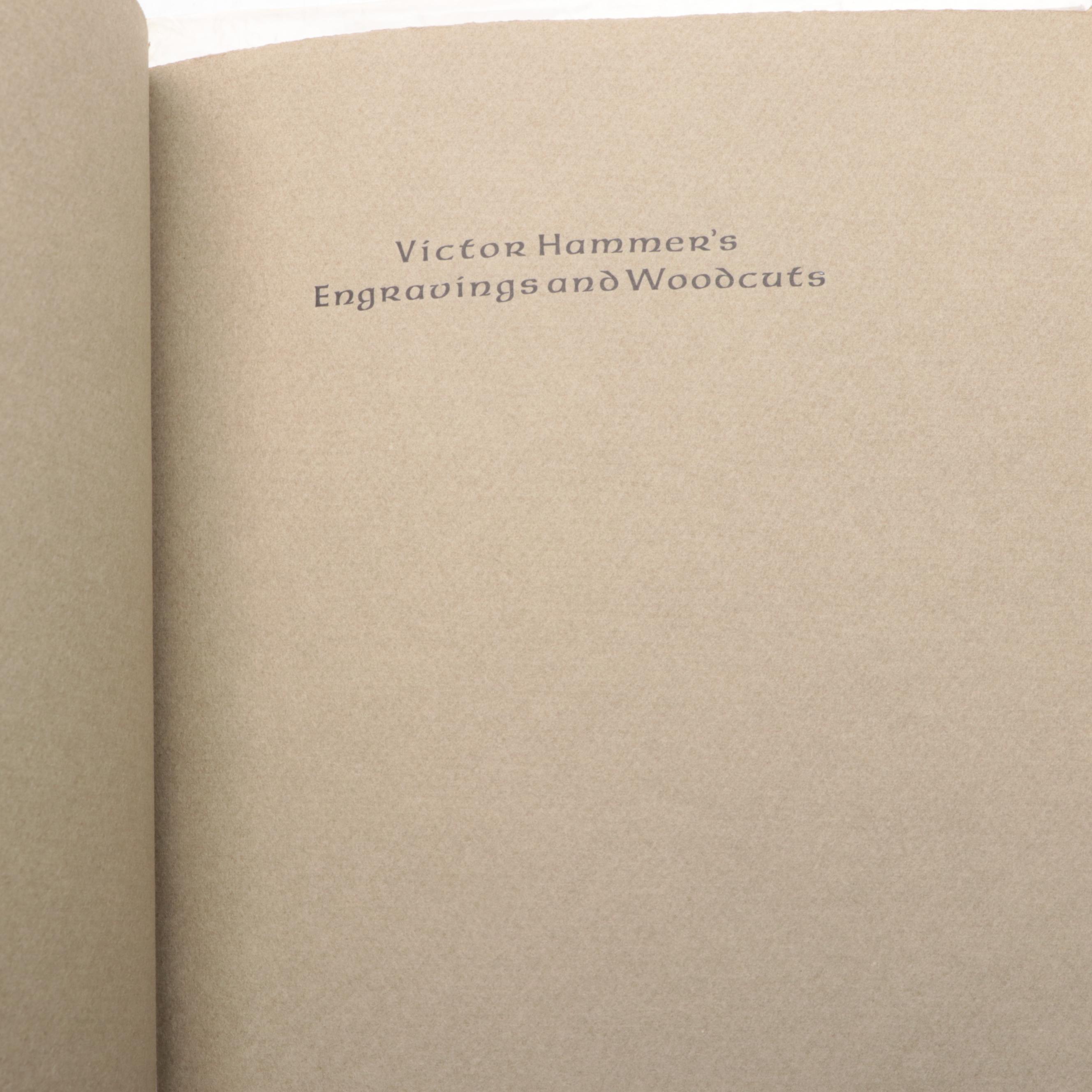 Handbound "Victor Hammer's Engravings and Woodcuts" and More Books