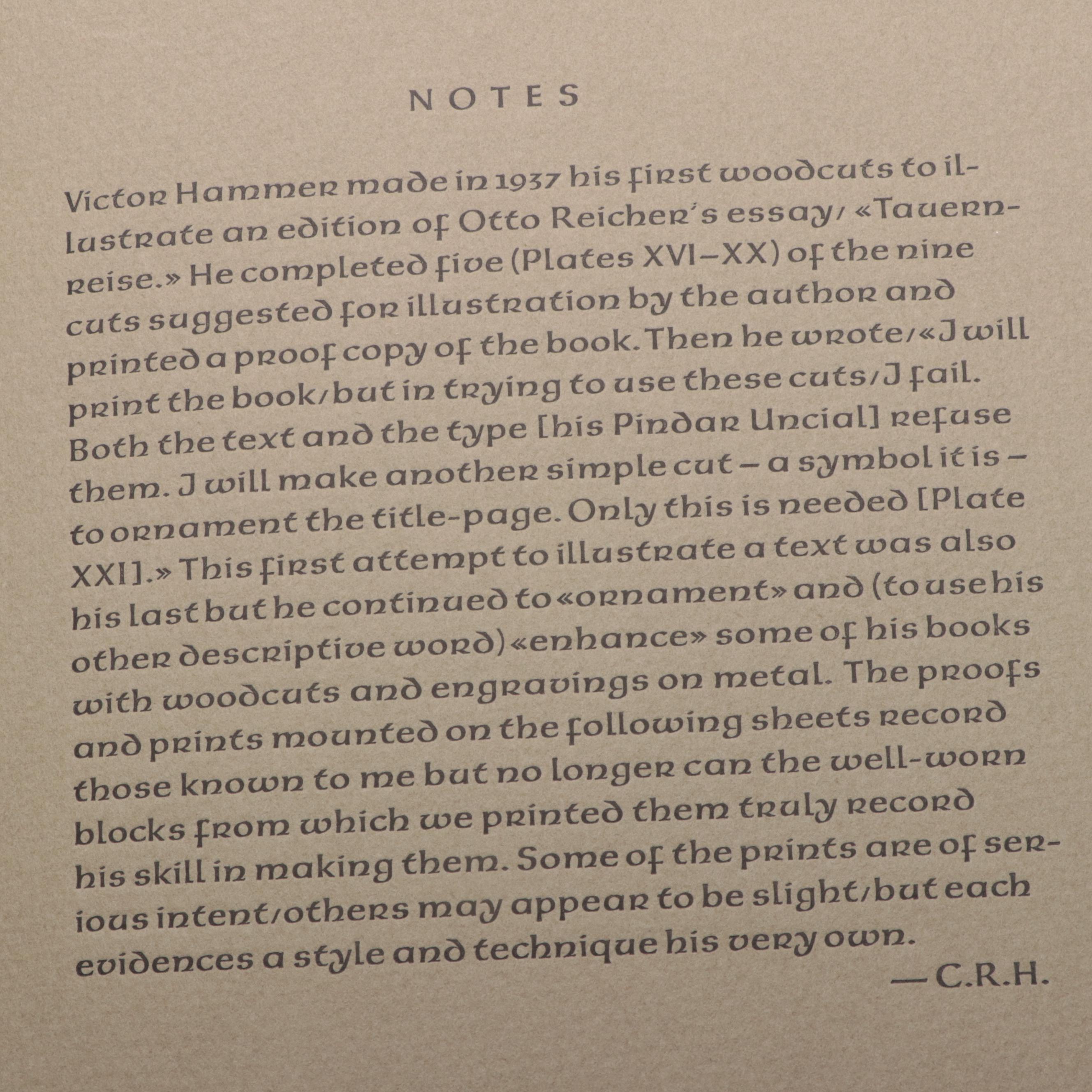 Handbound "Victor Hammer's Engravings and Woodcuts" and More Books