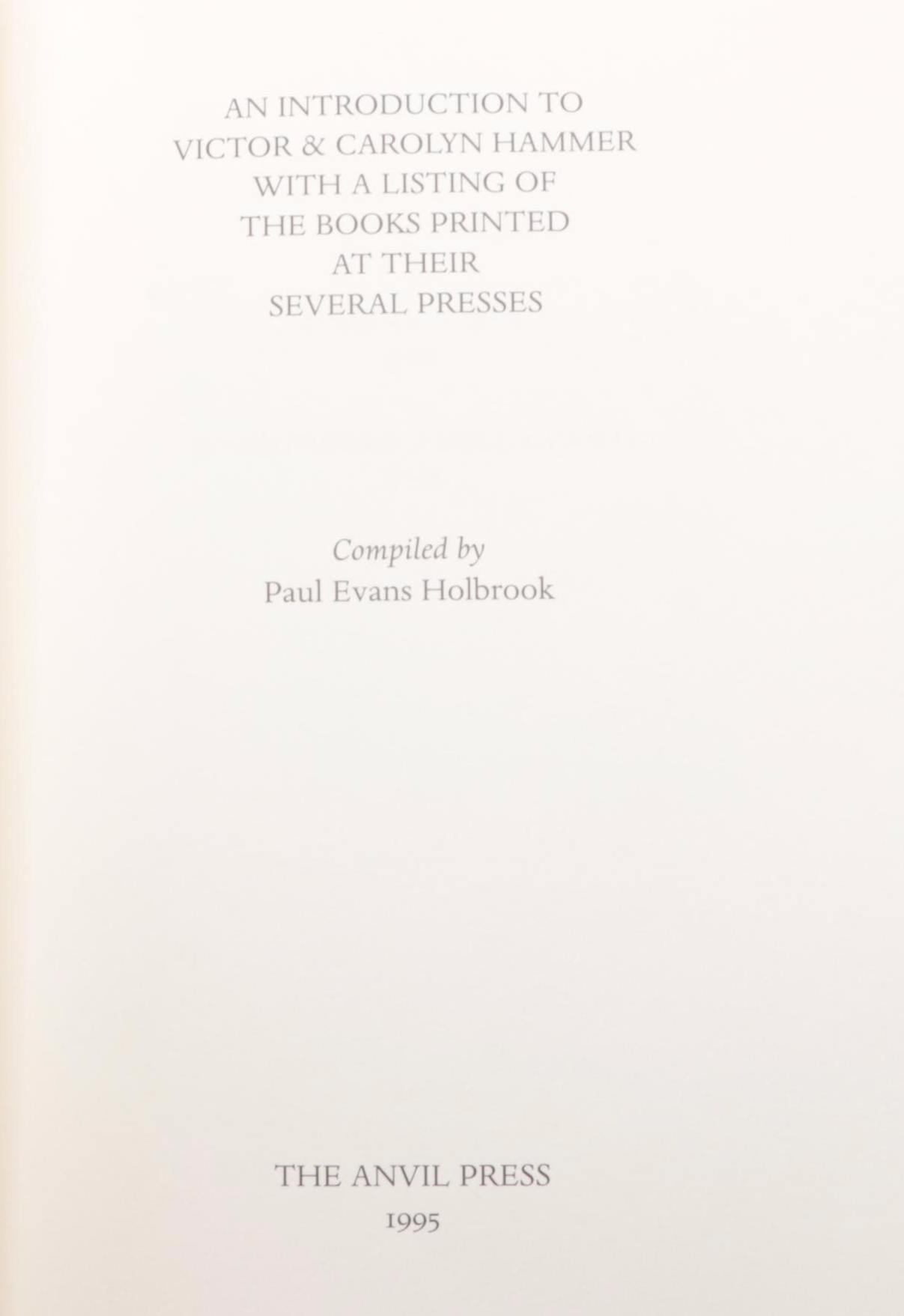 Handbound "Victor Hammer's Engravings and Woodcuts" and More Books