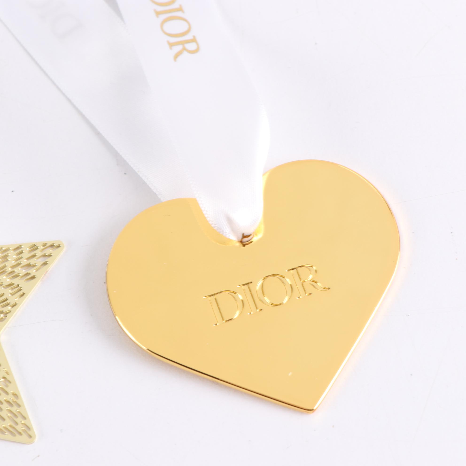 Christian Dior Ornaments with Branded Ribbon