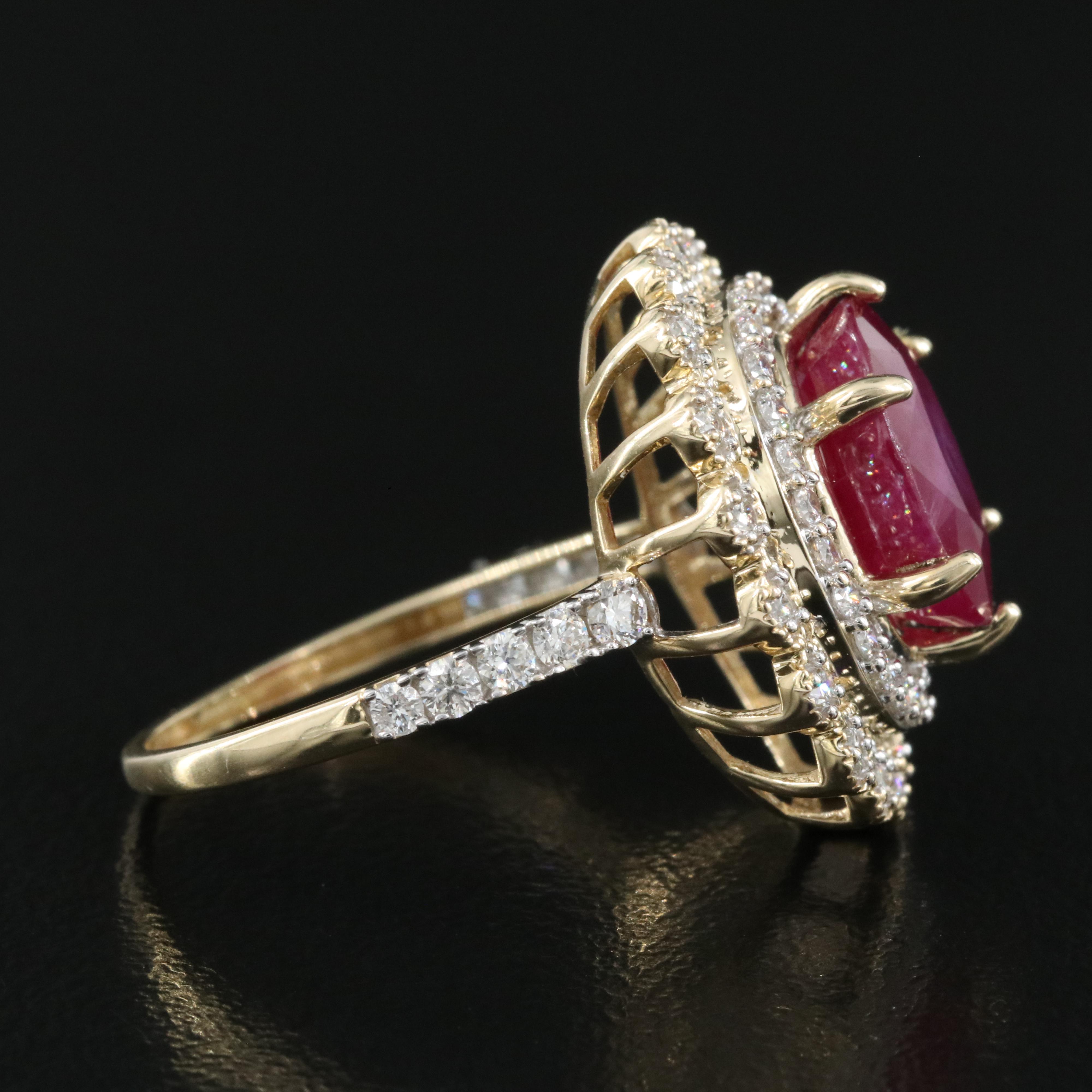 14K 3.91 CT Ruby and Diamond Ring