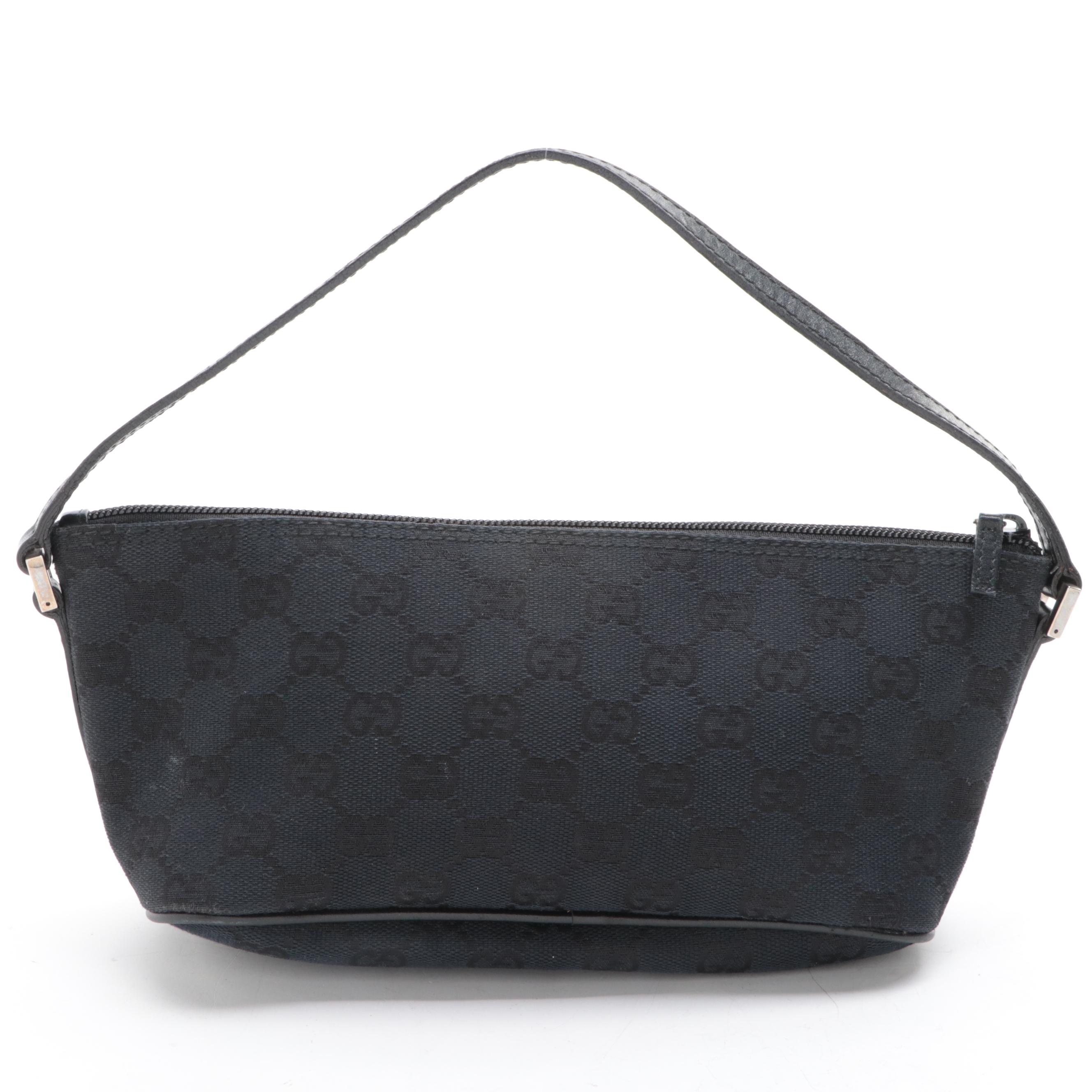 Gucci GG Canvas and Leather Handbag