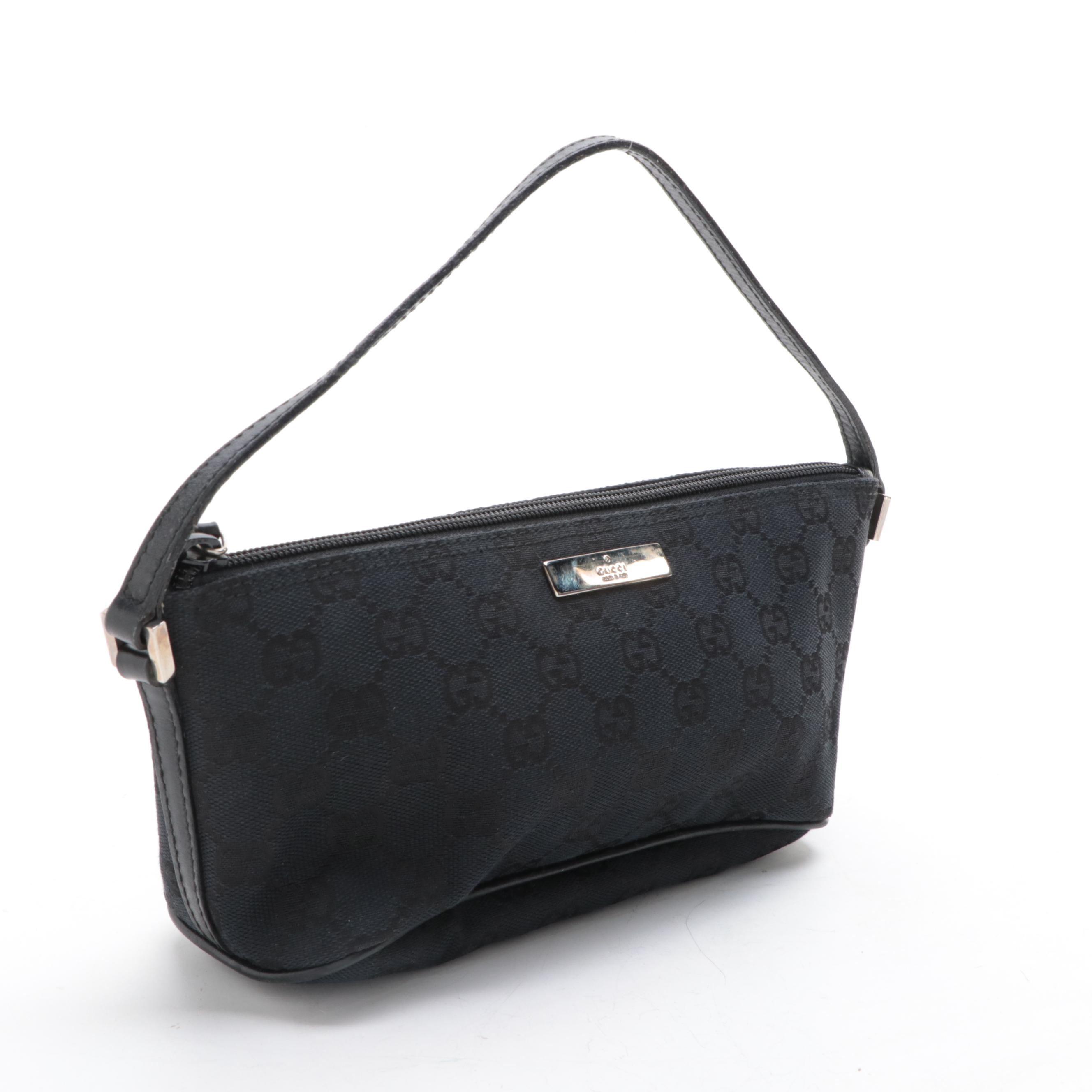 Gucci GG Canvas and Leather Handbag