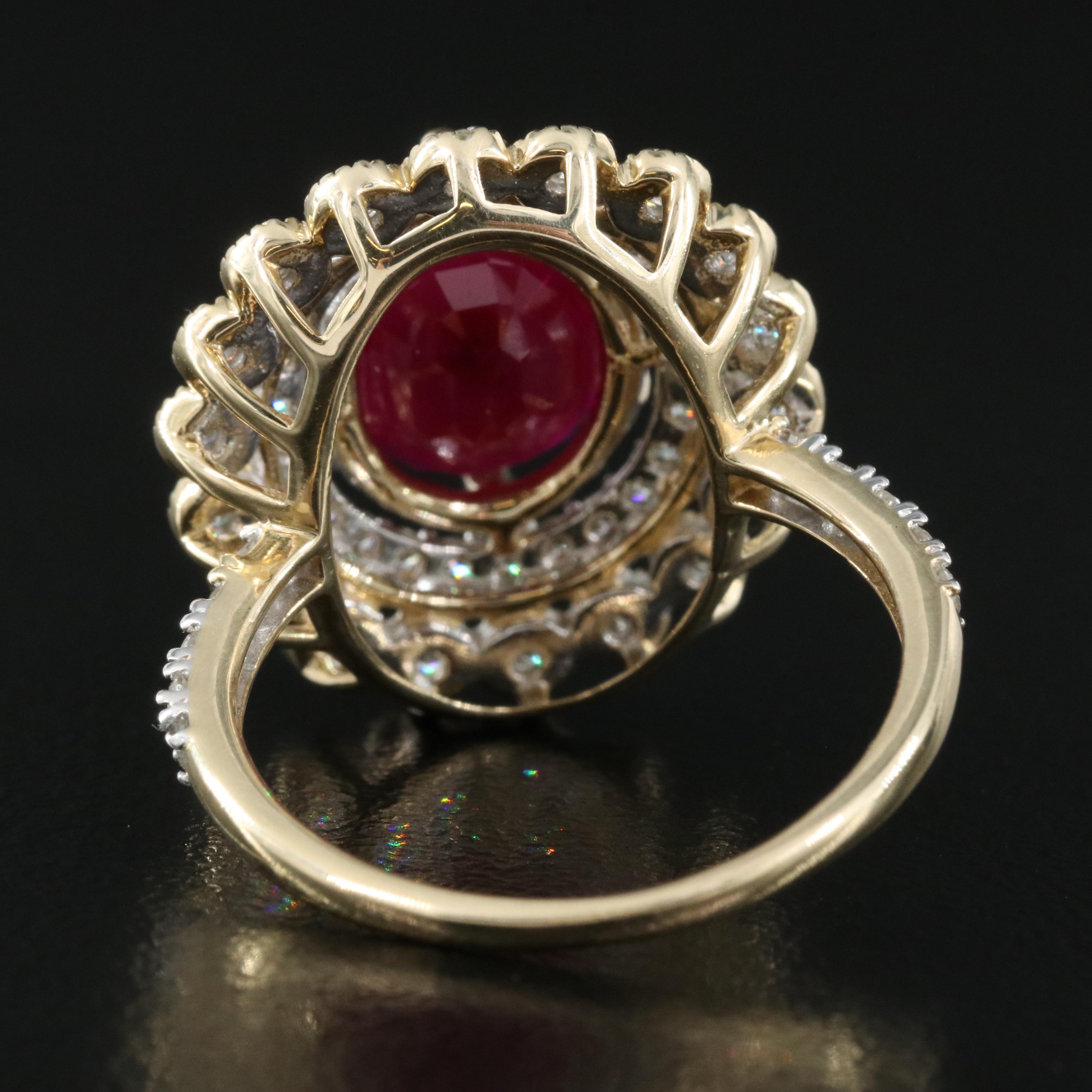 14K 3.91 CT Ruby and Diamond Ring
