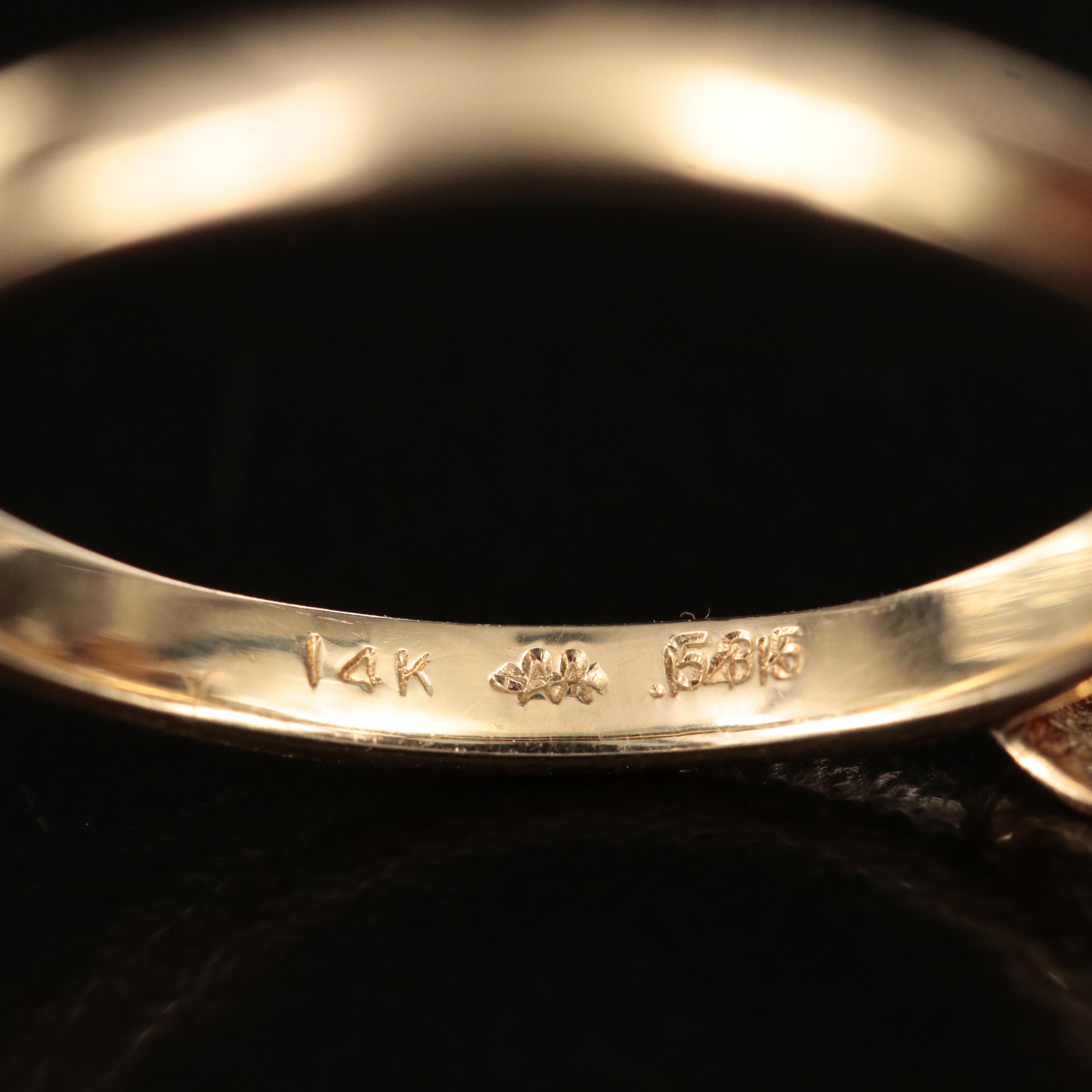 14K Coral Grape Cluster Ring