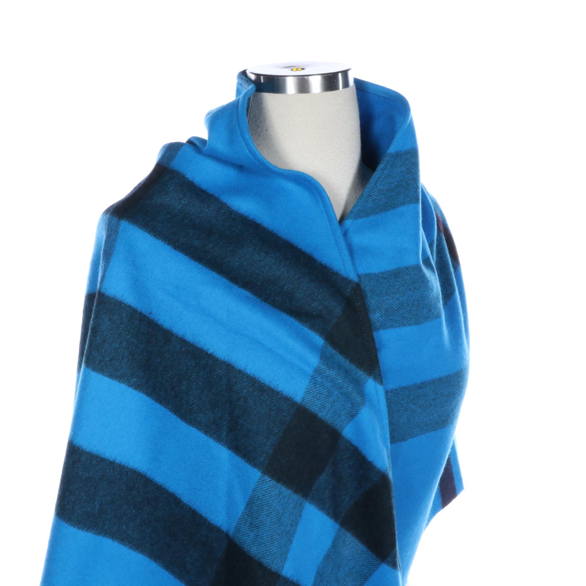 Burberry Cashmere Check Cape, NWT