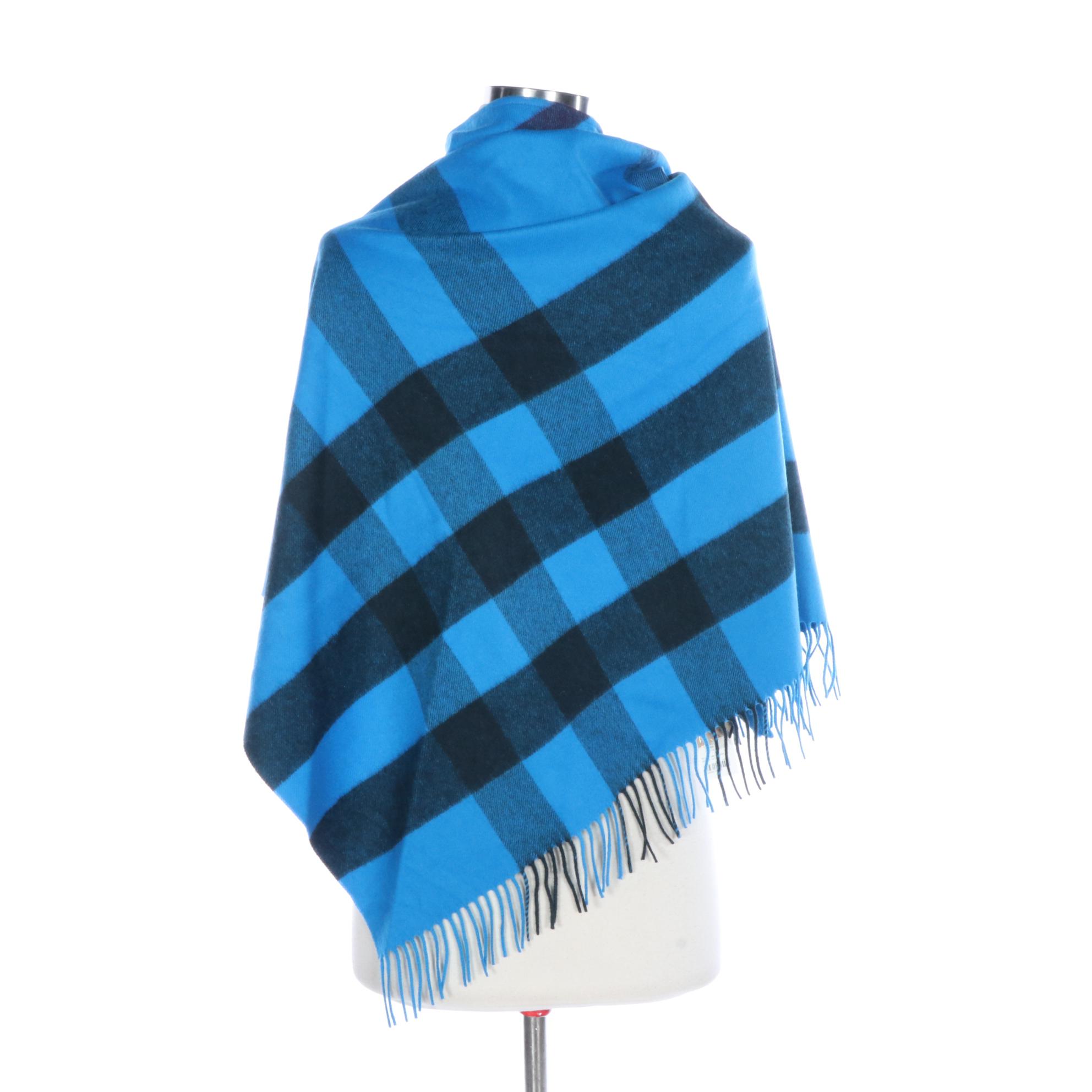 Burberry Cashmere Check Cape, NWT