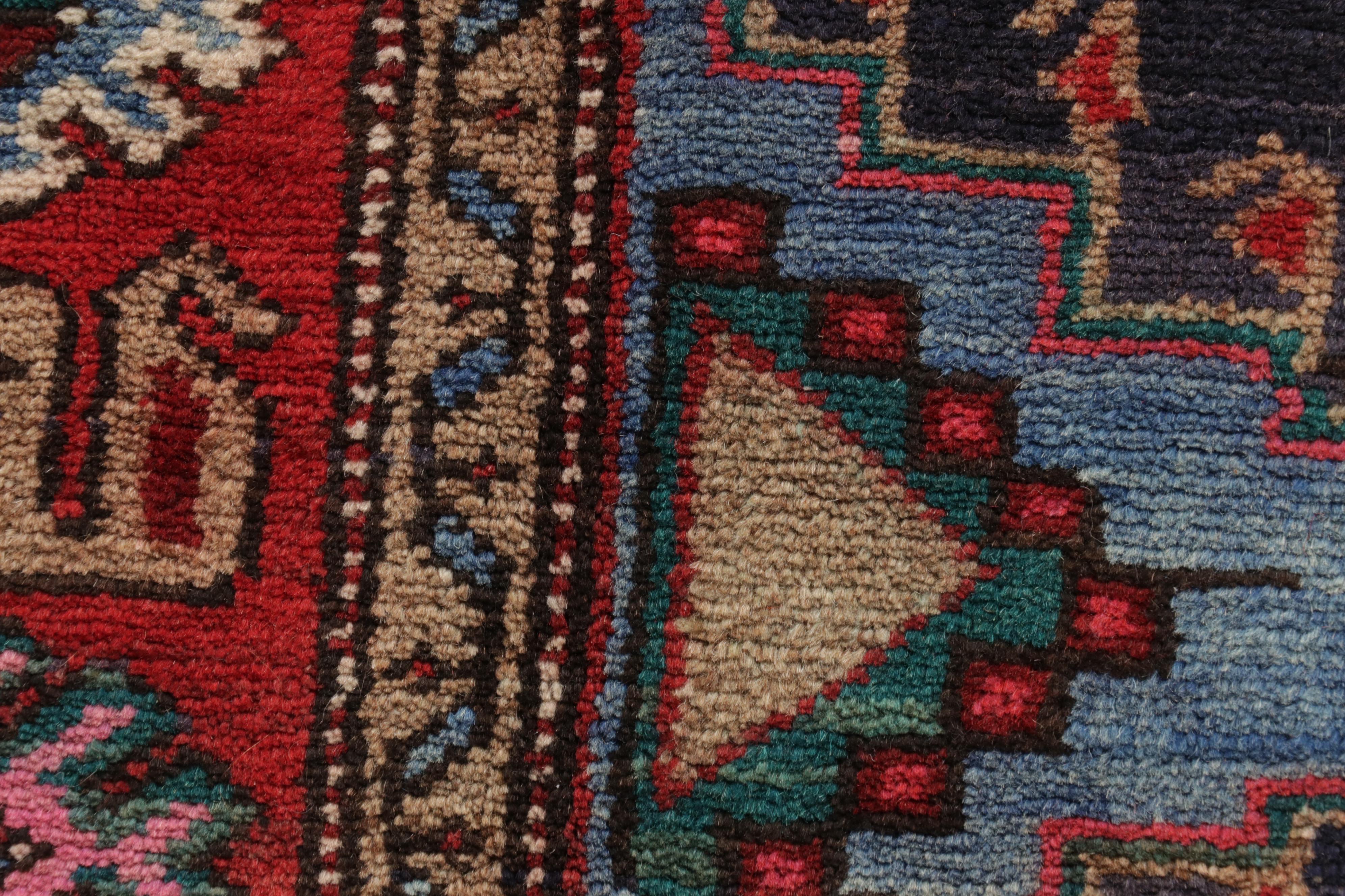 4'2 x 6'7 Hand-Knotted Persian Nahavand Area Rug, 1970s