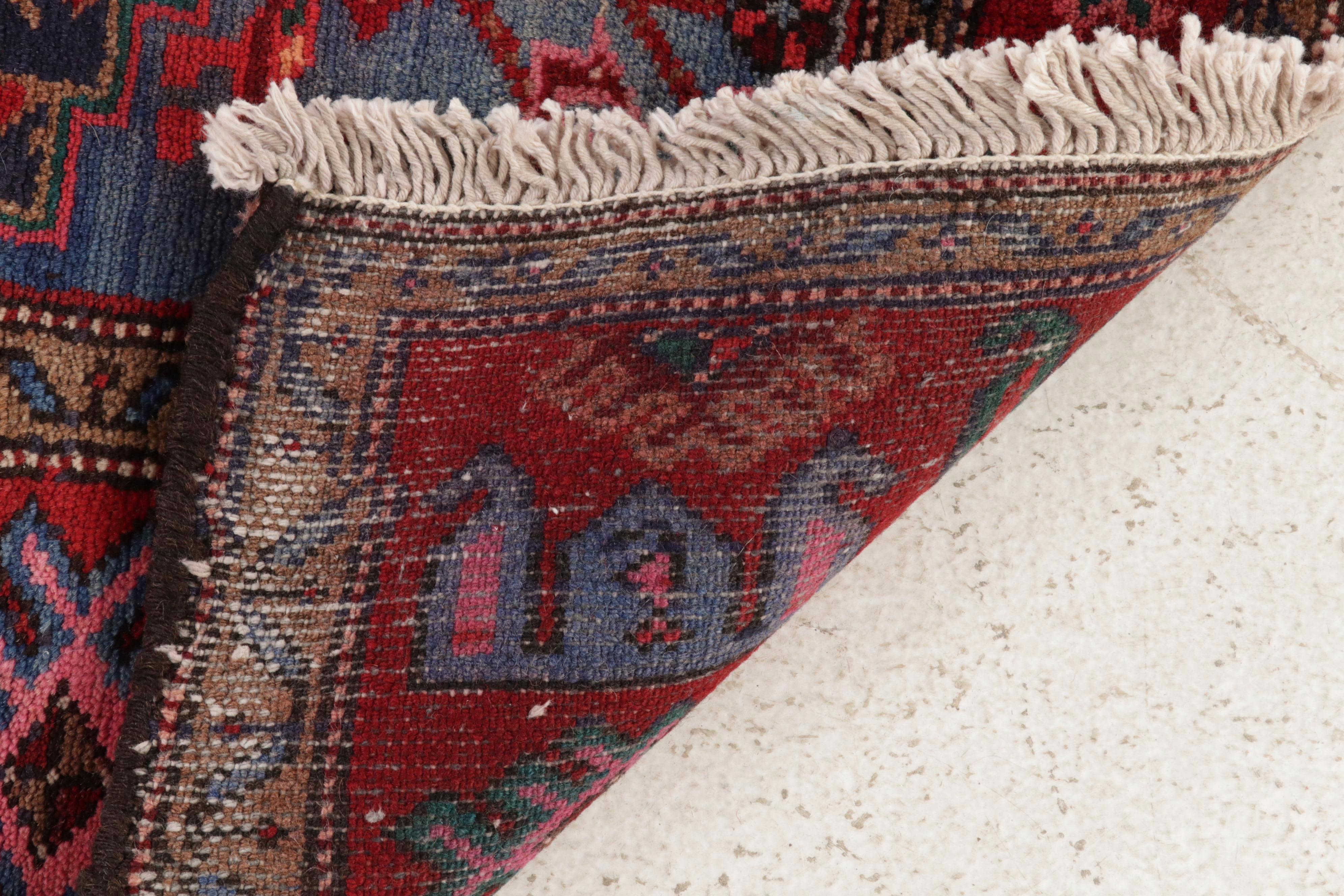 4'2 x 6'7 Hand-Knotted Persian Nahavand Area Rug, 1970s