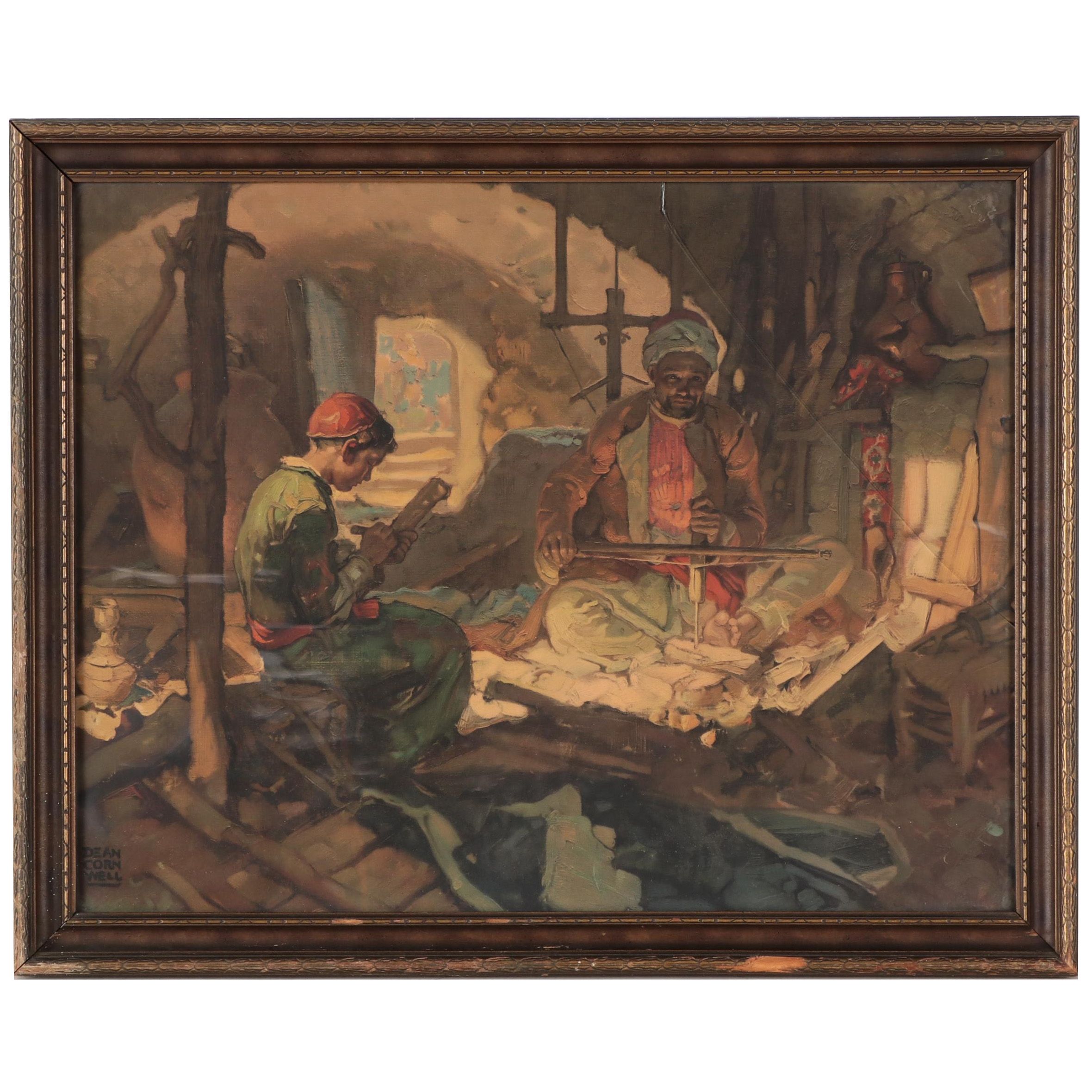 Lithograph After Dean Cornwell "Arabic Man and Son"