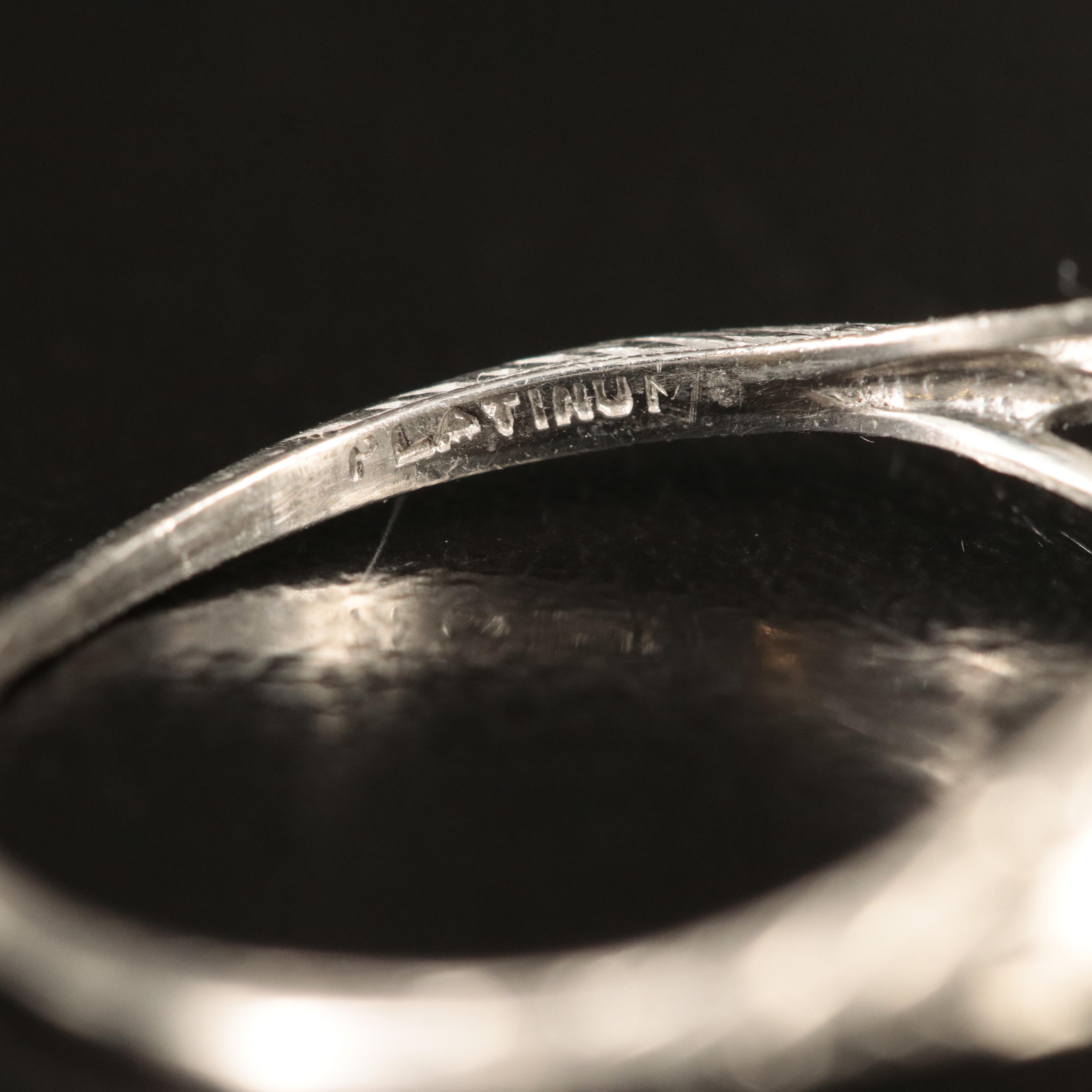 Vintage Platinum 0.28 CTW Diamond Ring with Palladium Accent