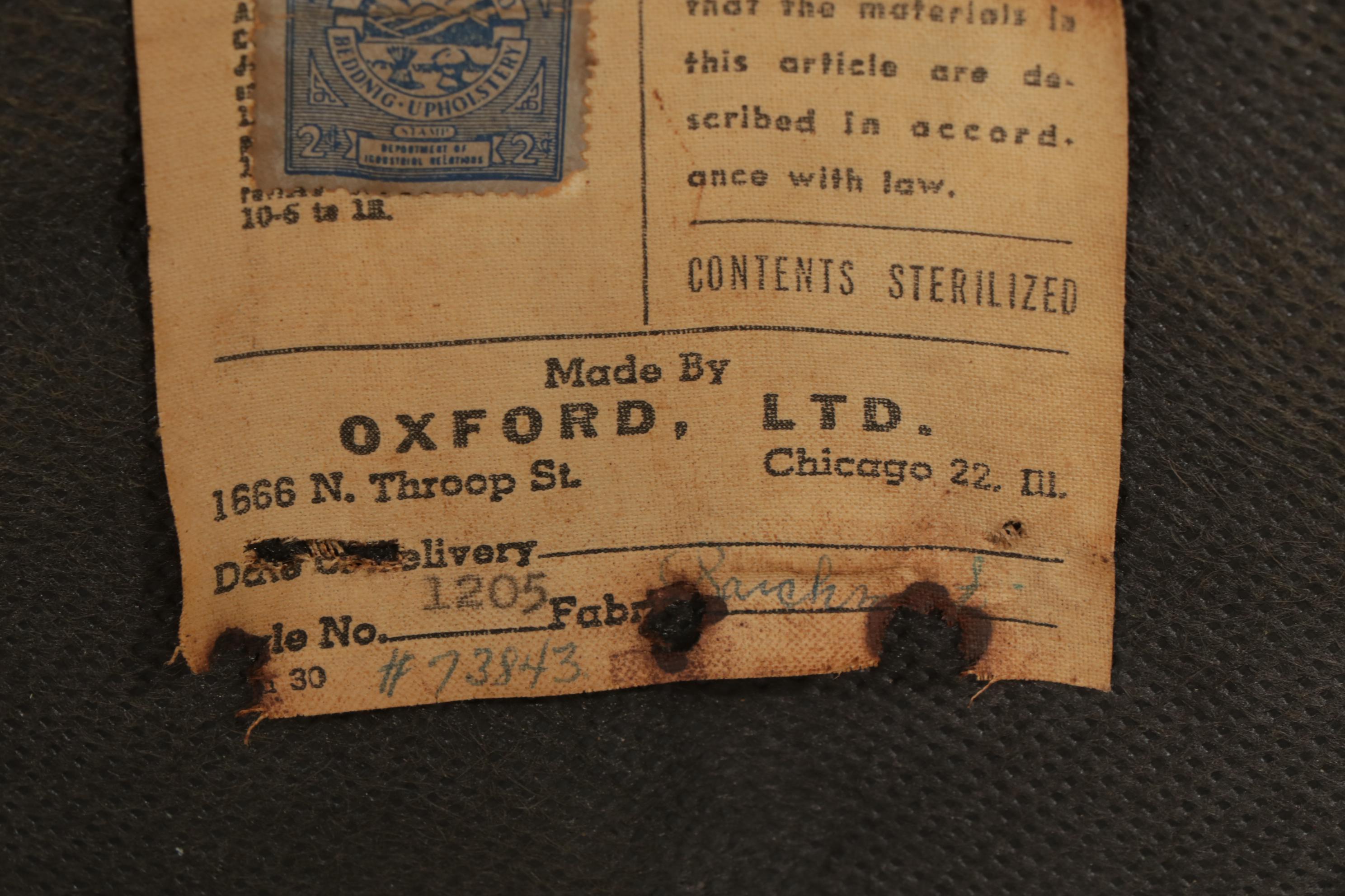 Oxford Ltd. of Chicago Mid Century Modern Walnut and Cane Hall Bench