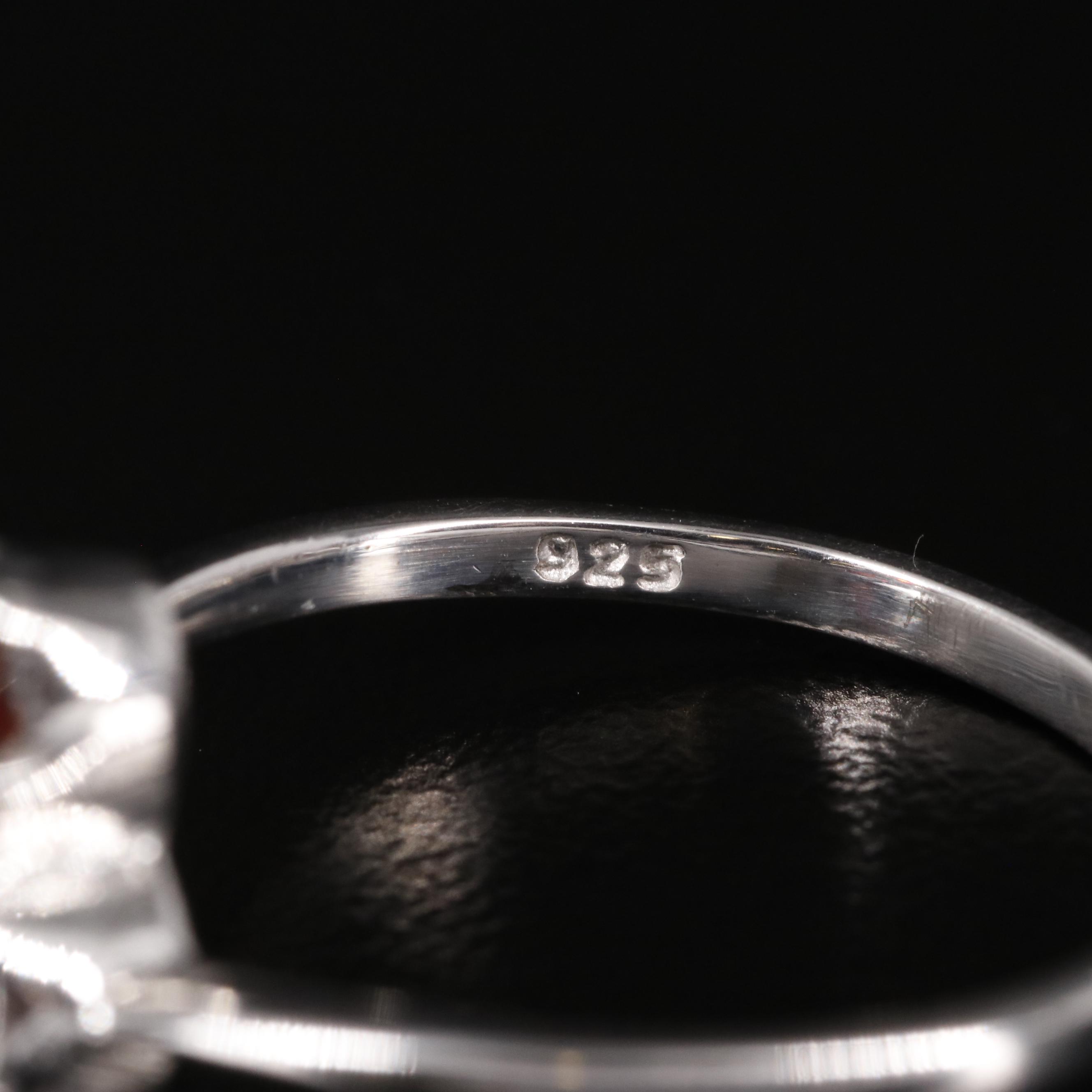 Sterling Garnet Bypass Ring