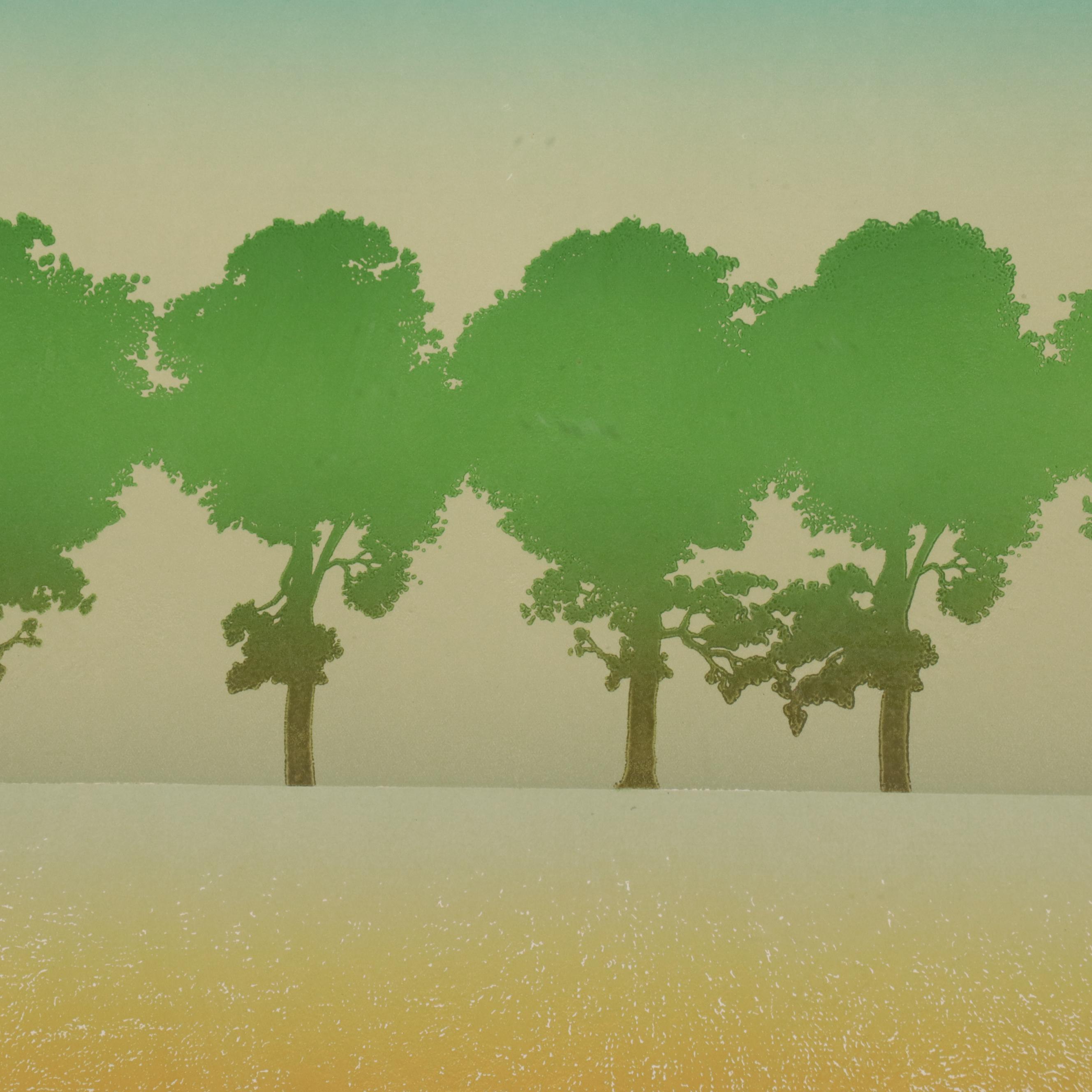 Cecilia “Cecy” Davilia Aquatint Etchings "Park I" and "Mountain"