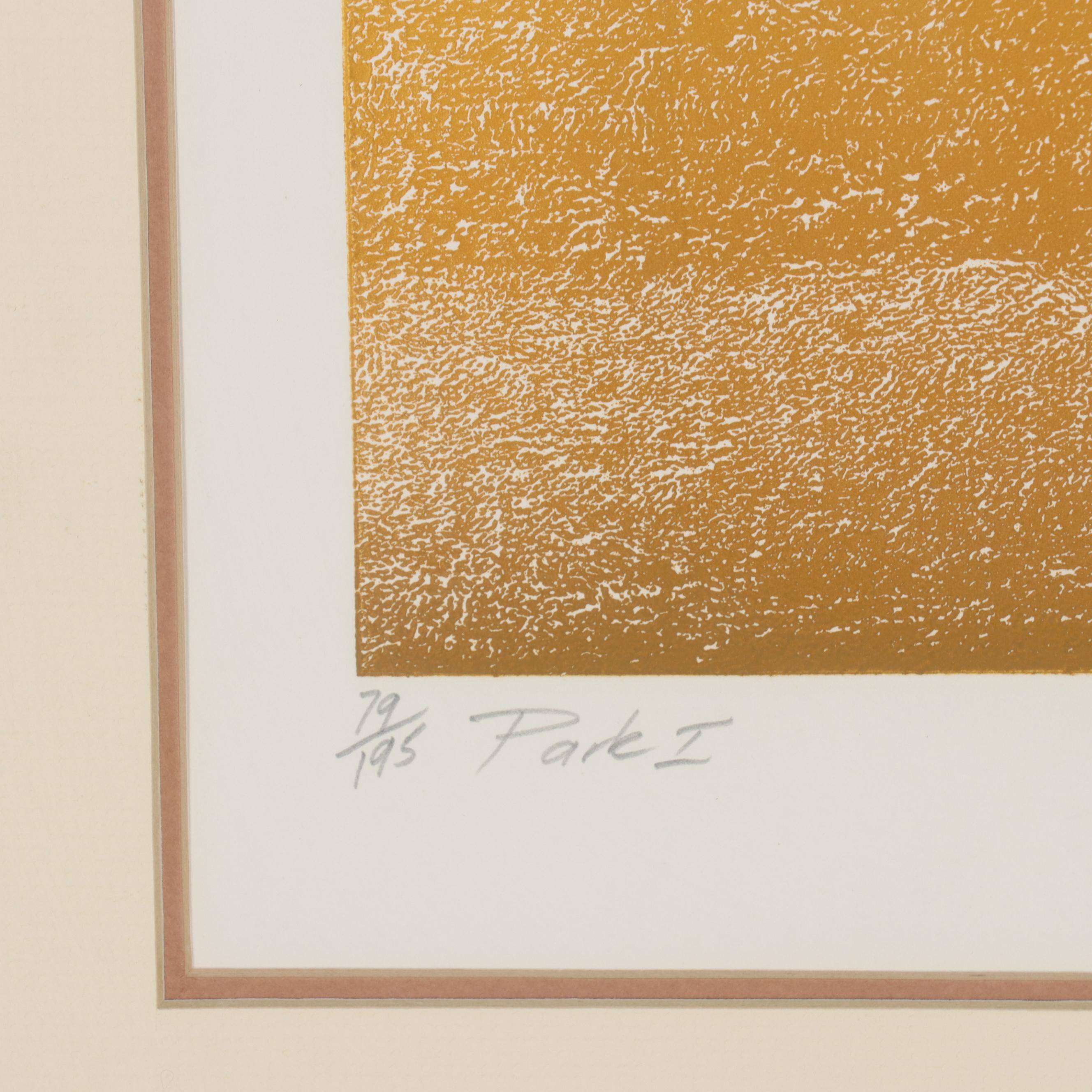 Cecilia “Cecy” Davilia Aquatint Etchings "Park I" and "Mountain"