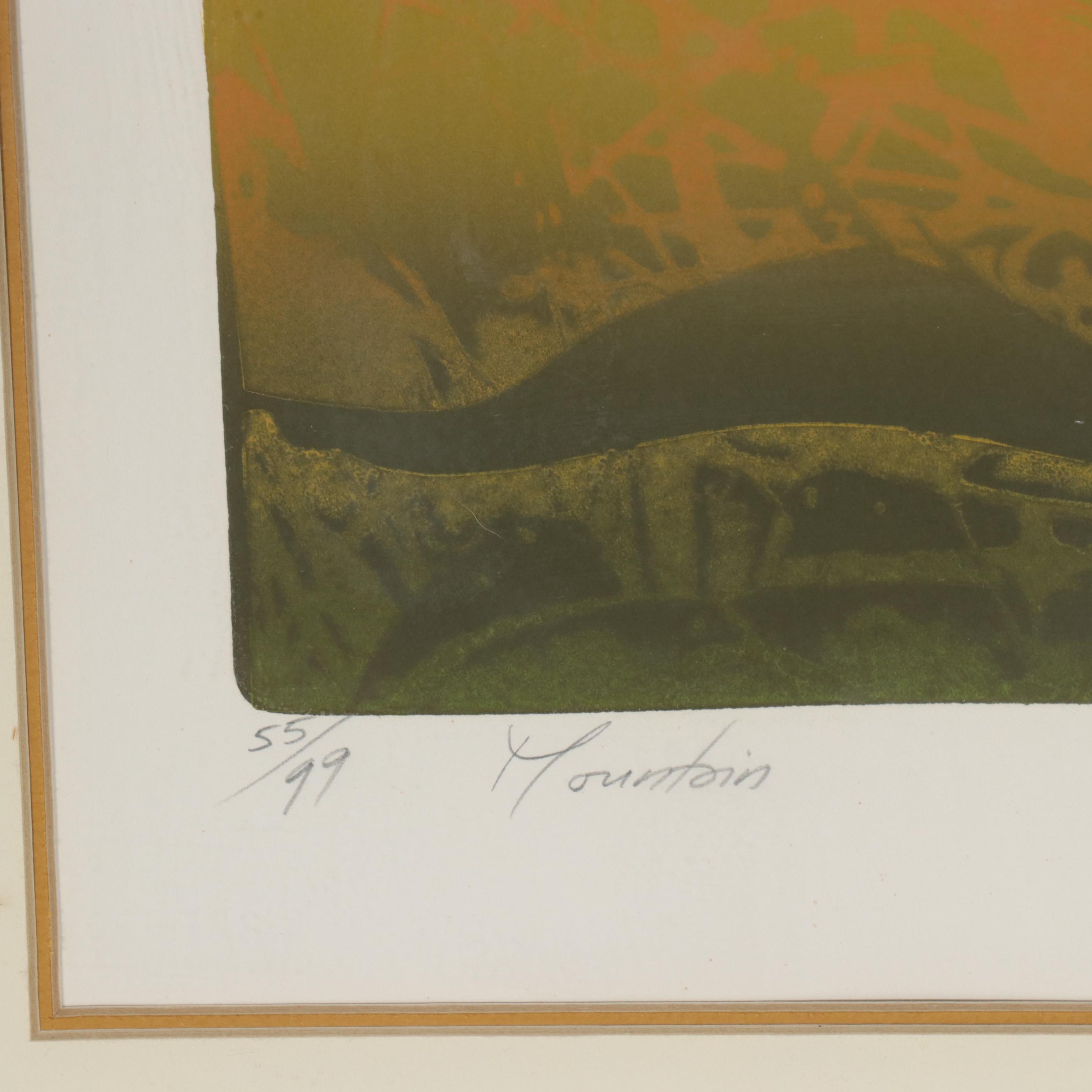 Cecilia “Cecy” Davilia Aquatint Etchings "Park I" and "Mountain"