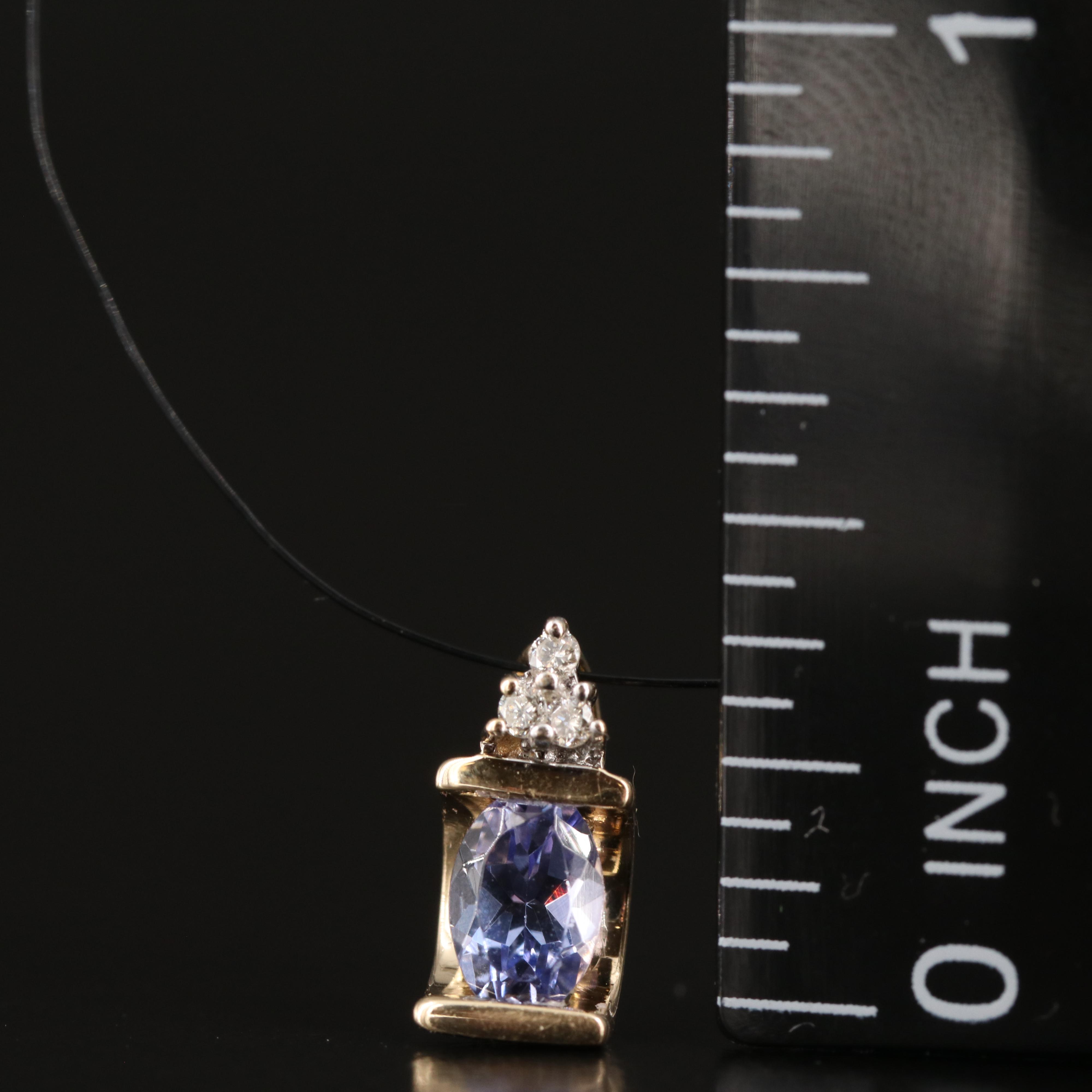 14K Tanzanite and Diamond Pendant