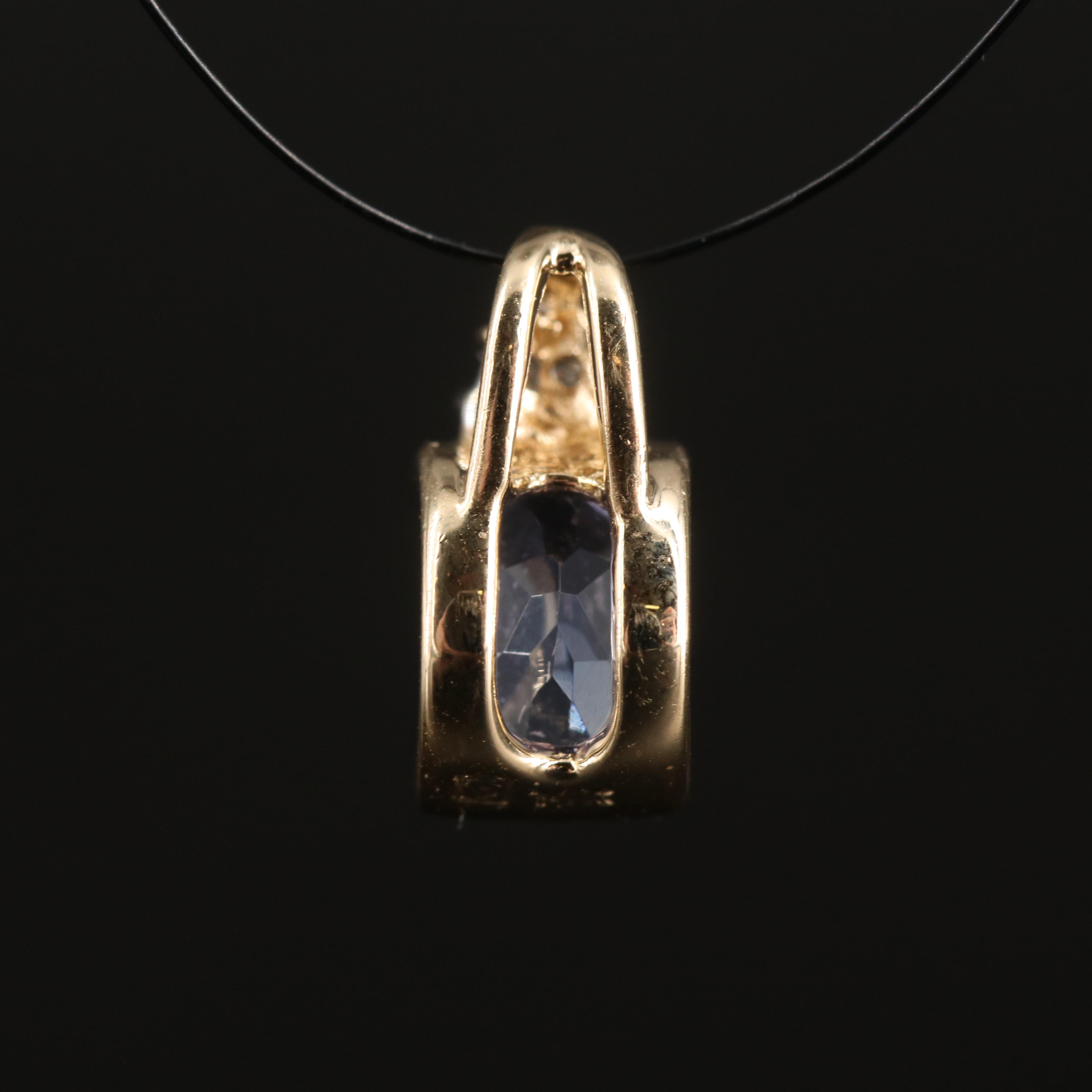 14K Tanzanite and Diamond Pendant