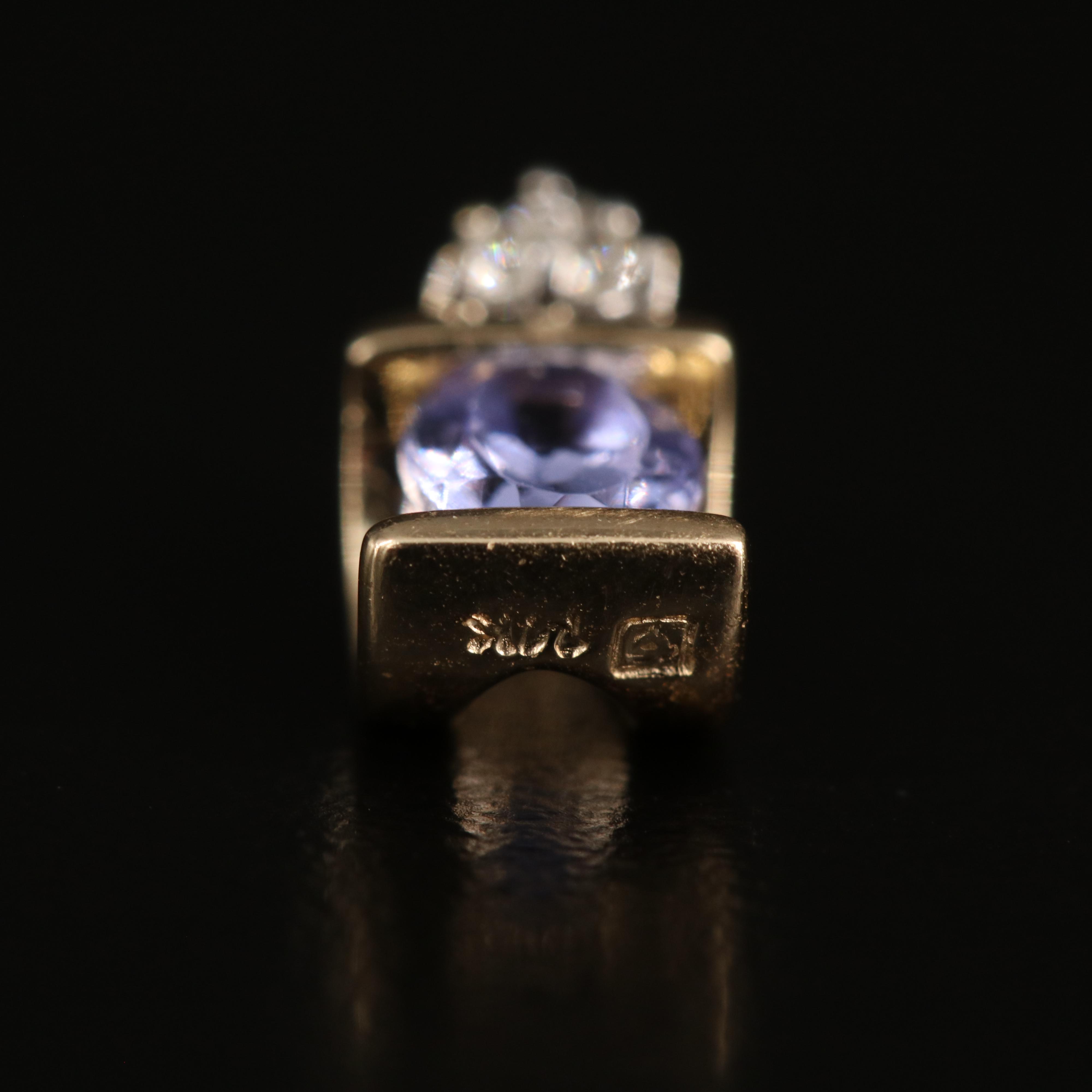 14K Tanzanite and Diamond Pendant