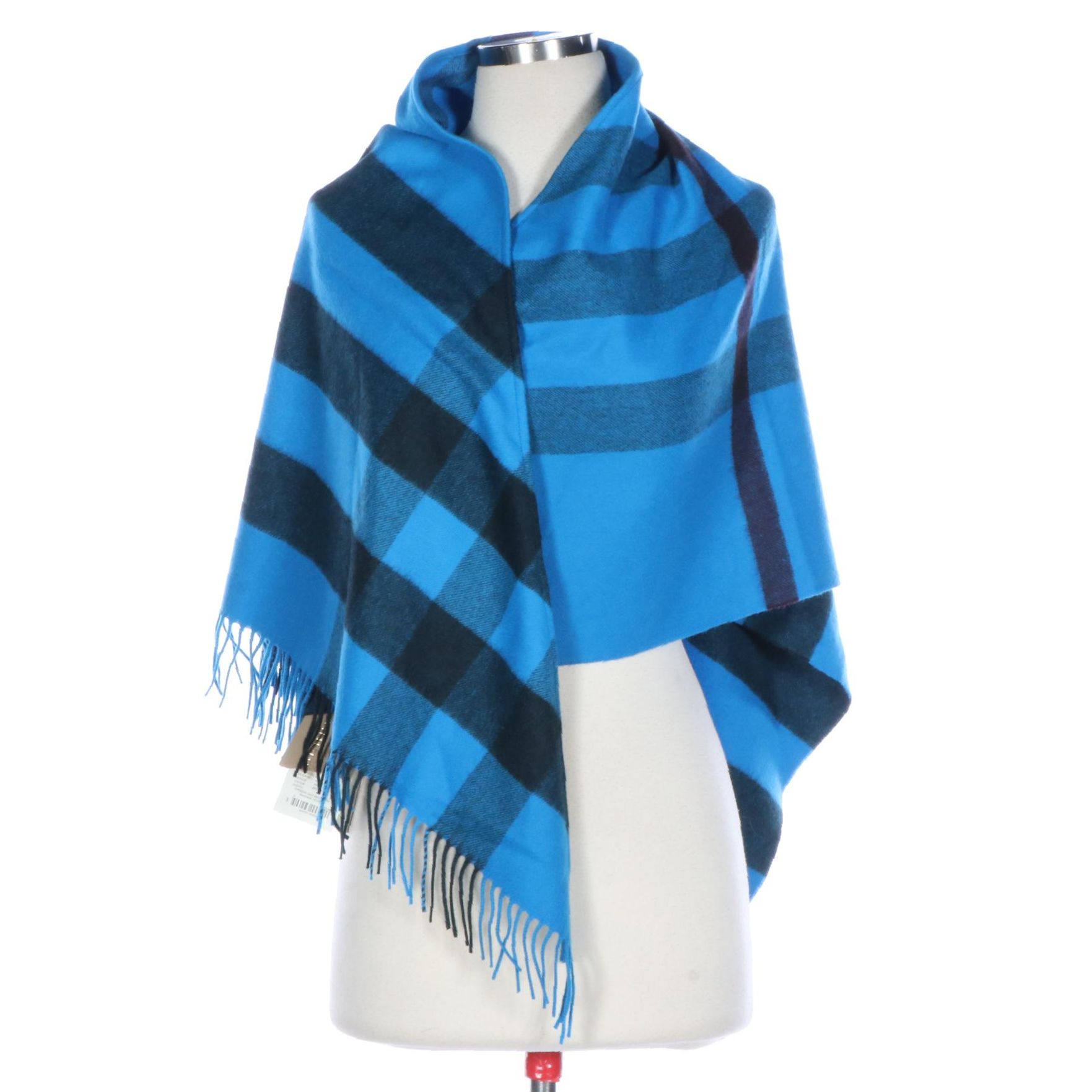 Burberry Cashmere Check Cape, NWT