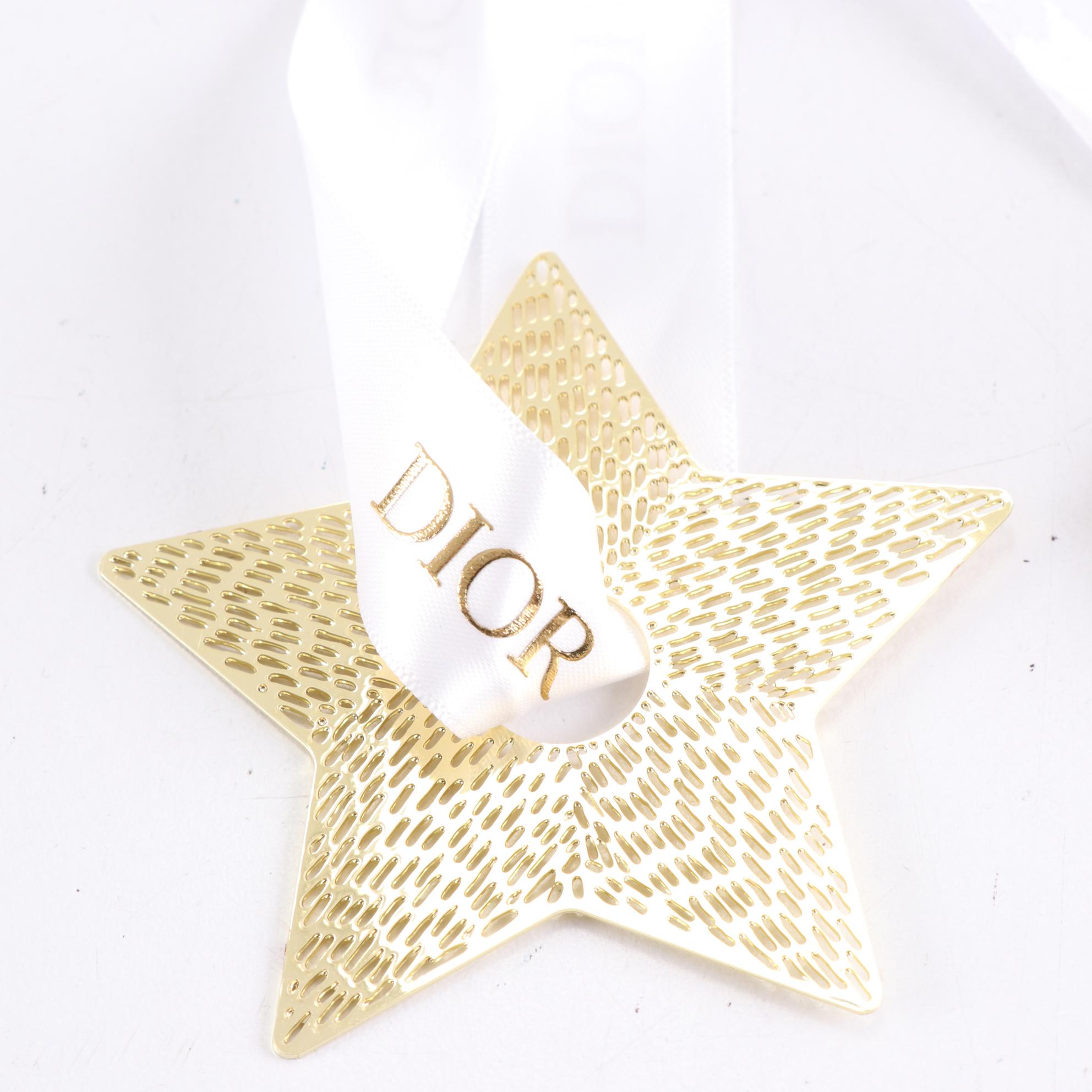 Christian Dior Ornaments with Branded Ribbon