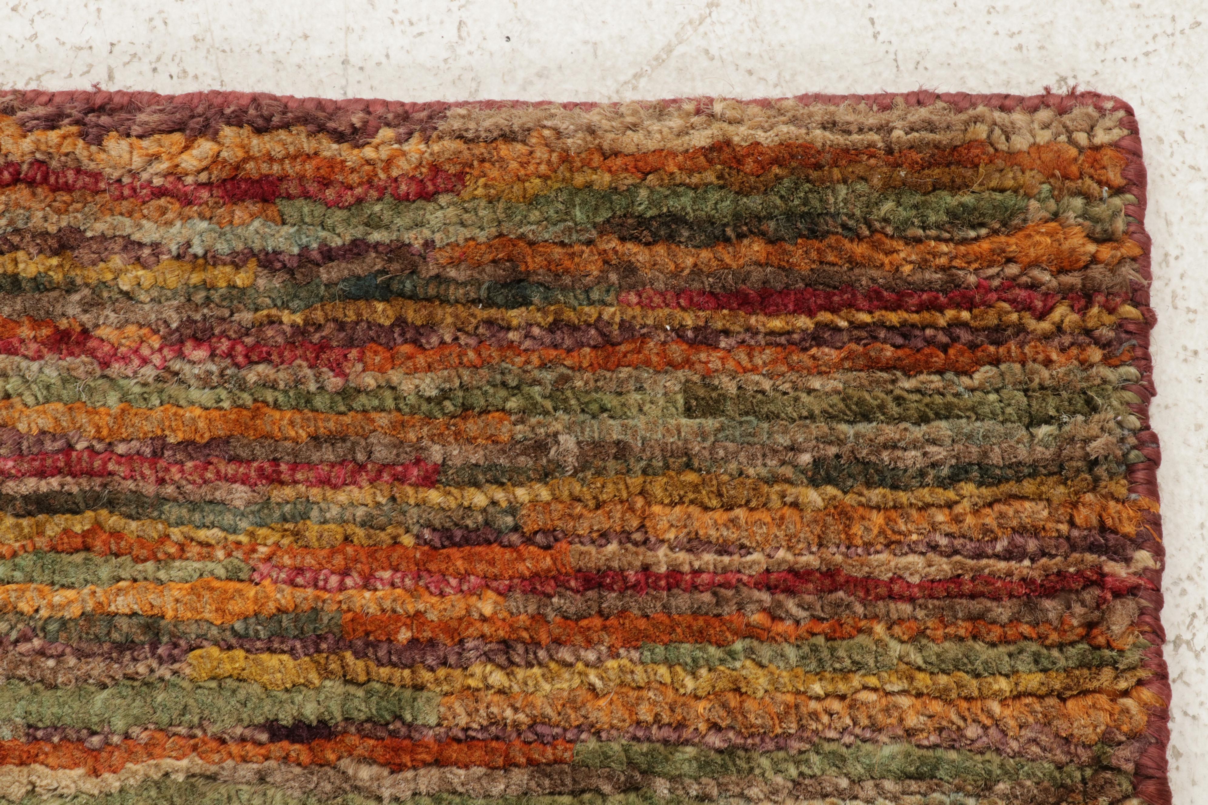 3' x 4'10 Hand-Knotted Indo-Persian Gabbeh Accent Rug, 2010s