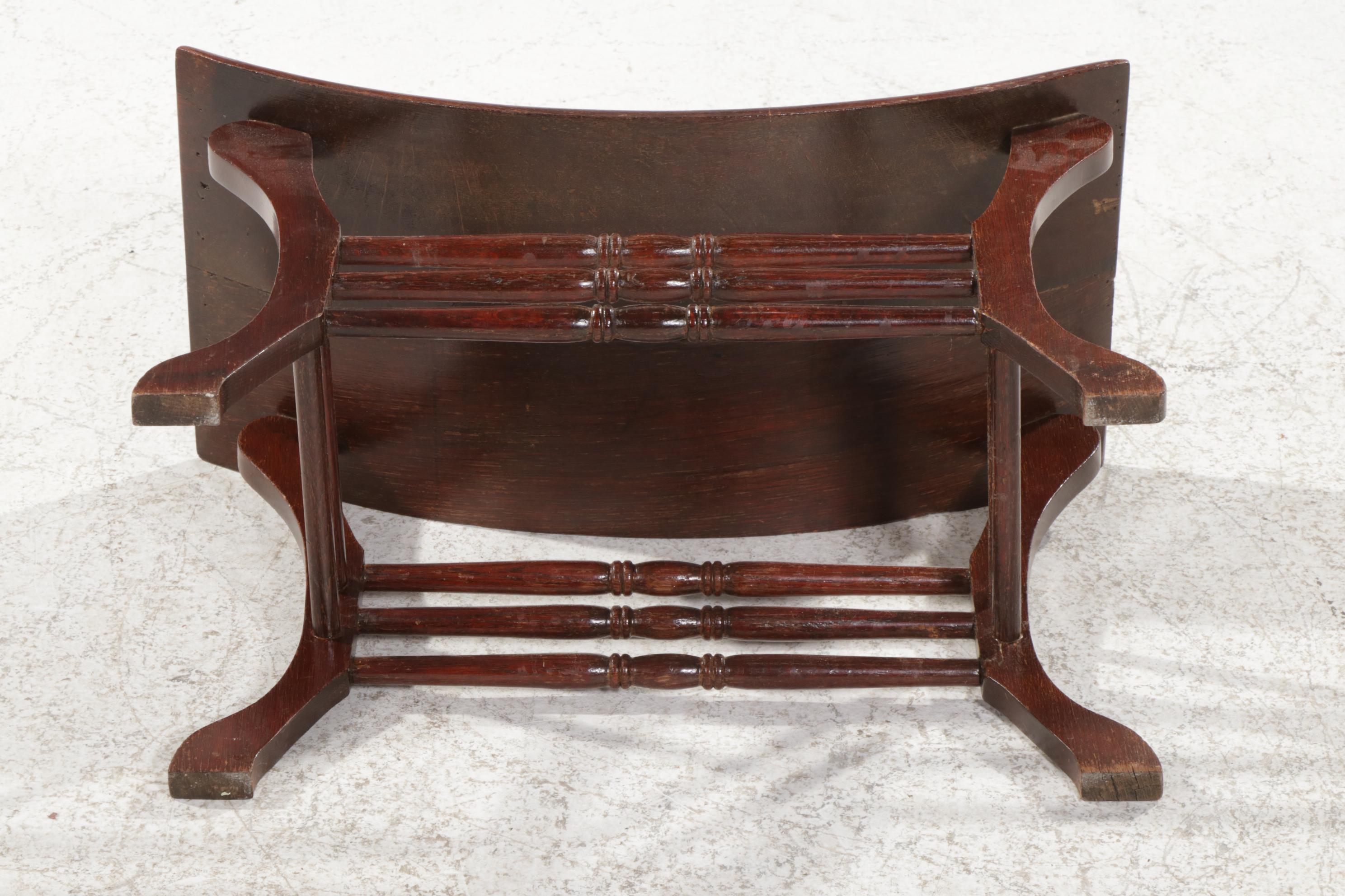Arts & Crafts Bentwood Low Saddle Stool, Early 20th Century