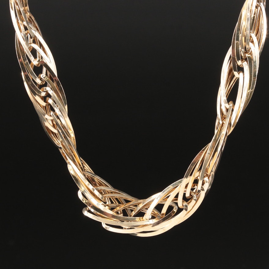 Italian 14K Fancy Link Necklace