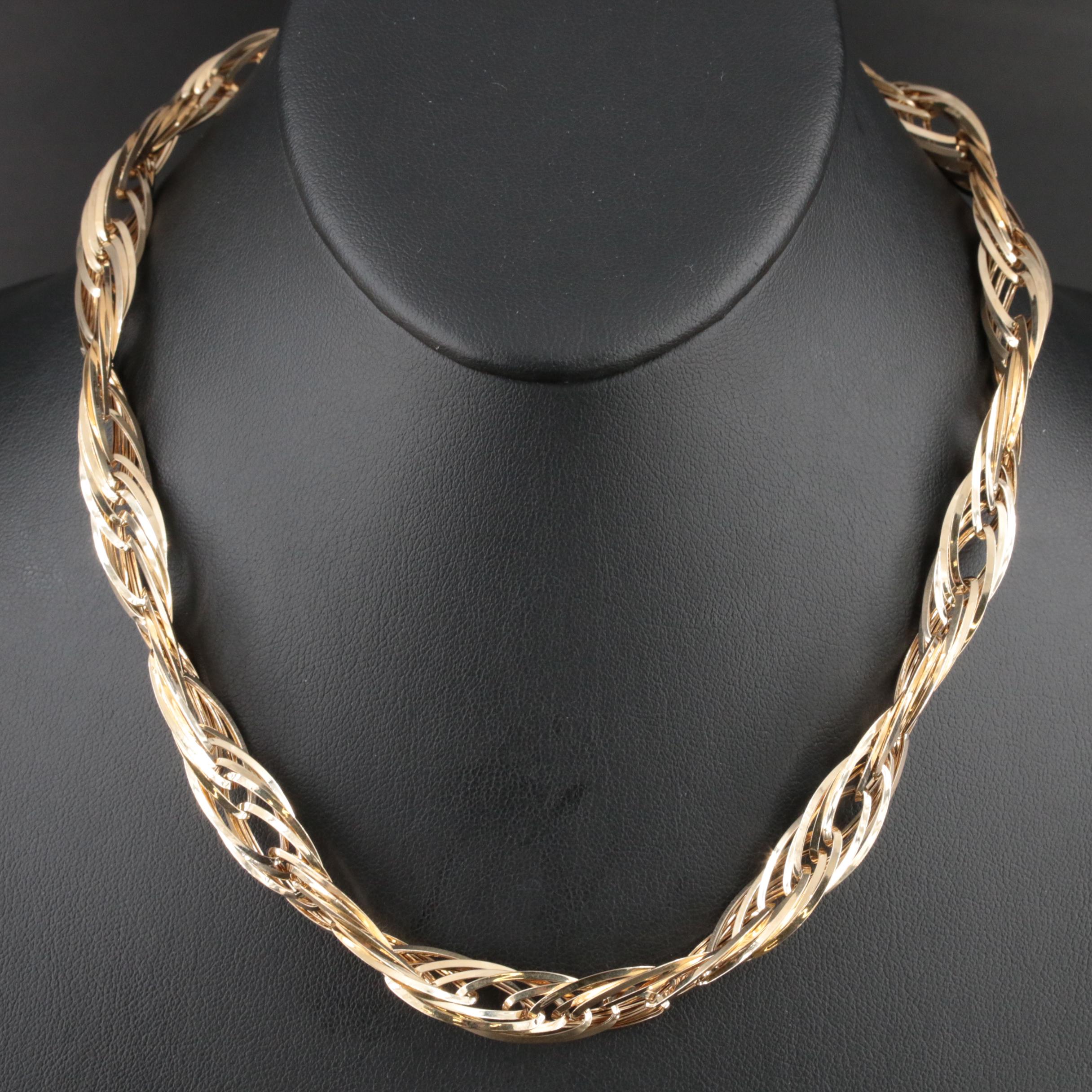Italian 14K Fancy Link Necklace