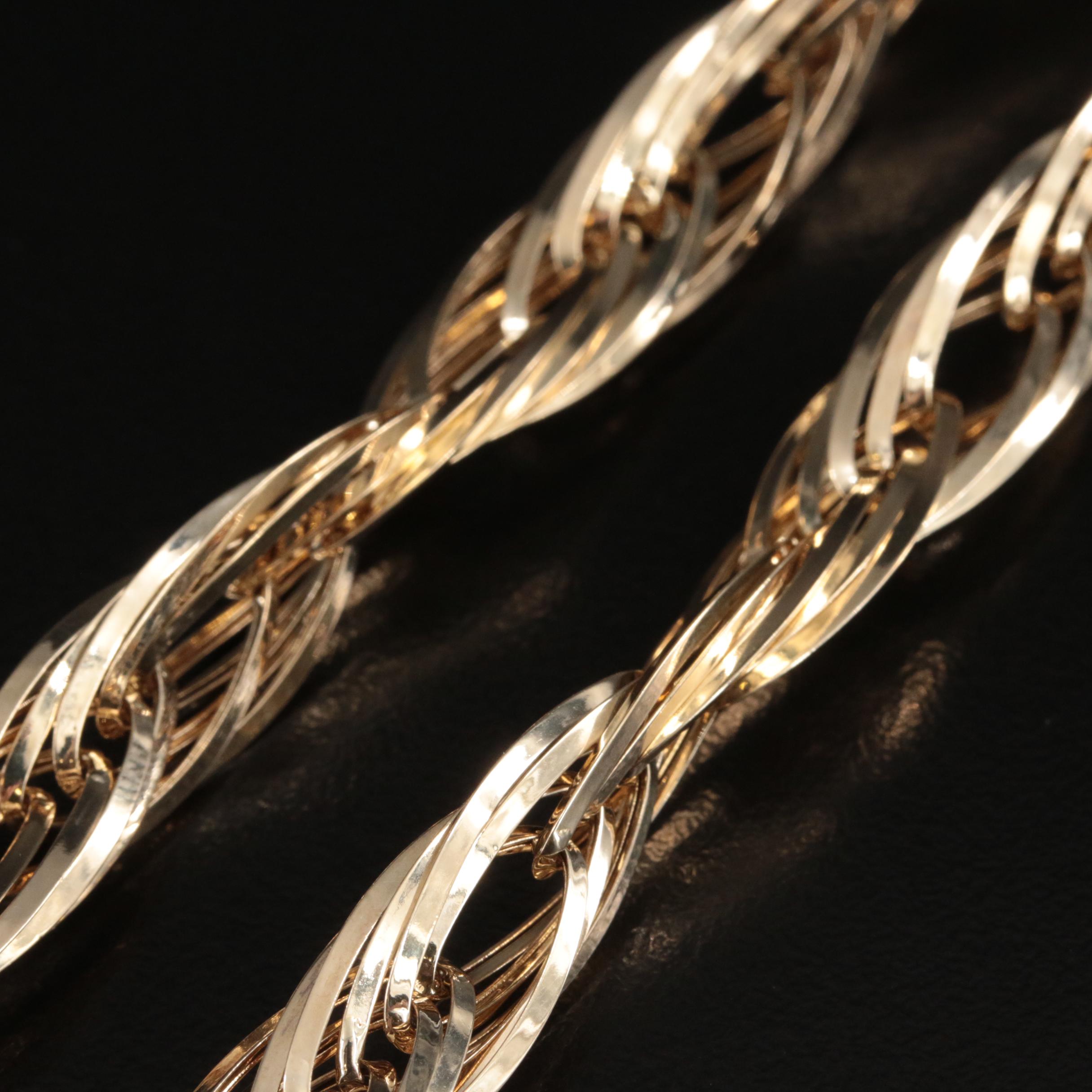 Italian 14K Fancy Link Necklace