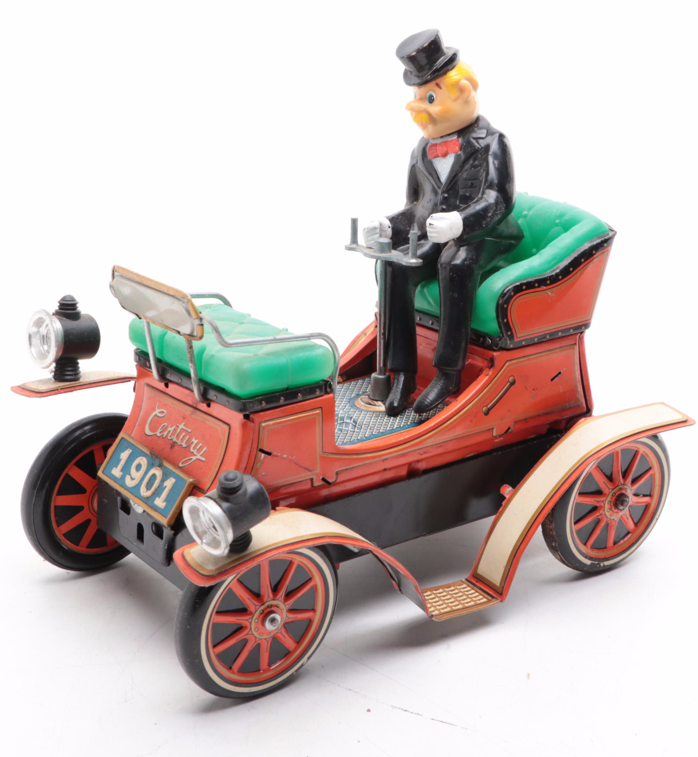 Nomura Shaking Antique Car With Porsche 935 Turbo Police Toy Car