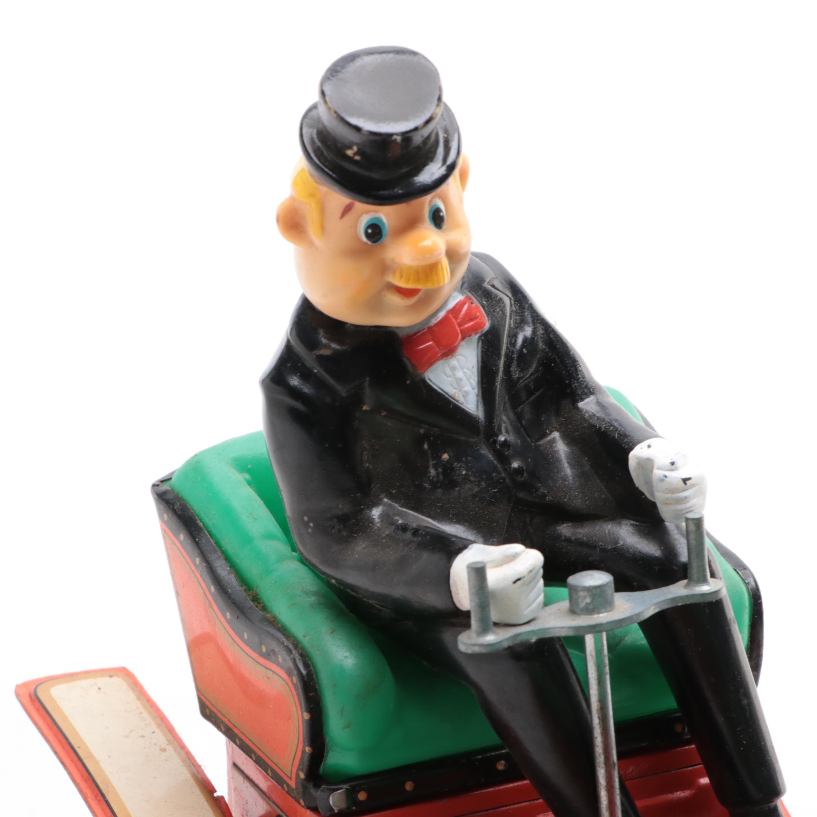 Nomura Shaking Antique Car With Porsche 935 Turbo Police Toy Car