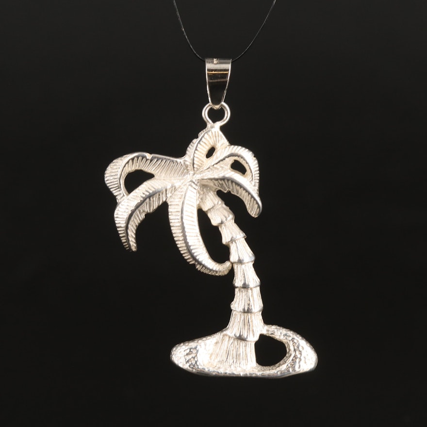 Sterling Palm Tree Pendant