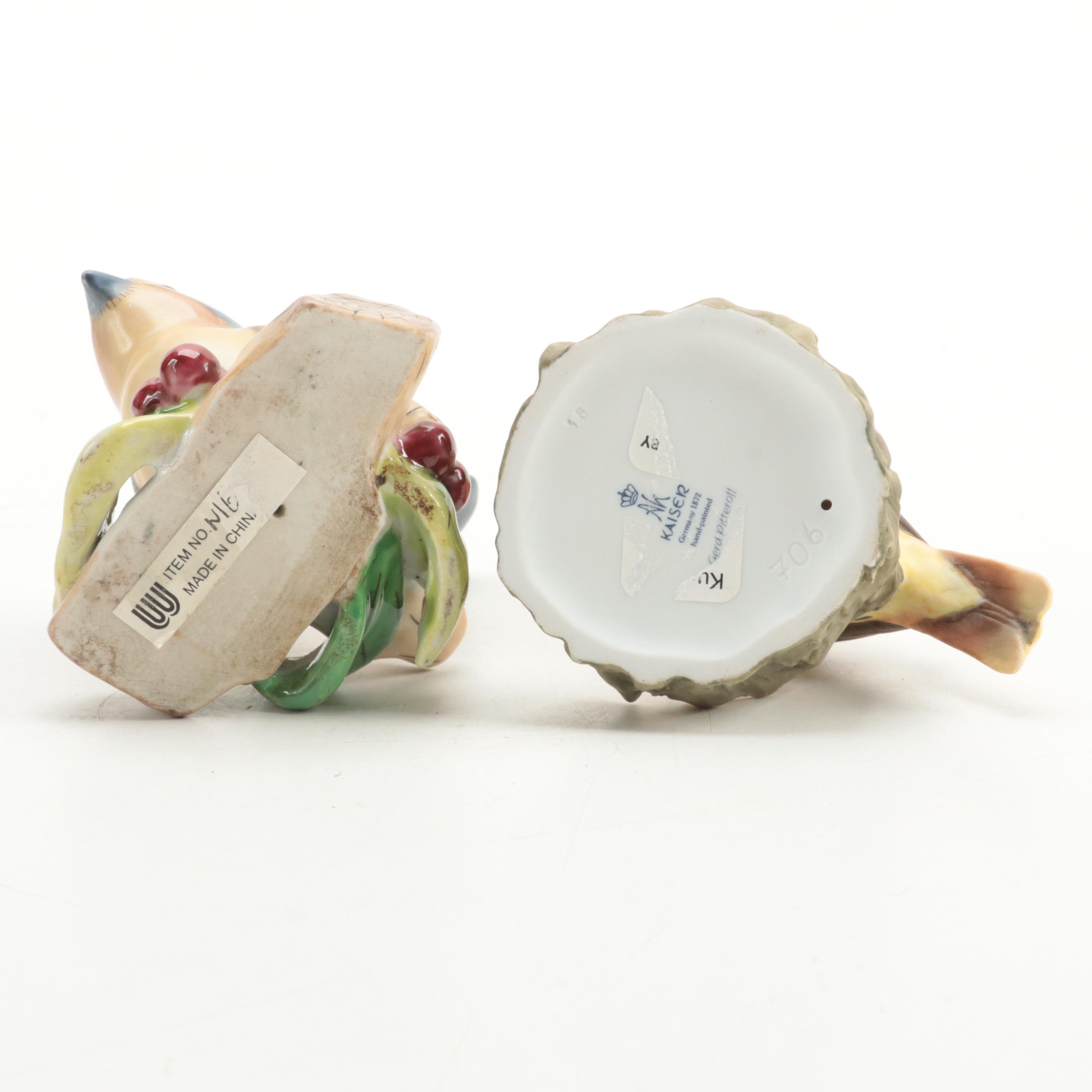 A K Kaiser and Other Porcelain Bird Figurines