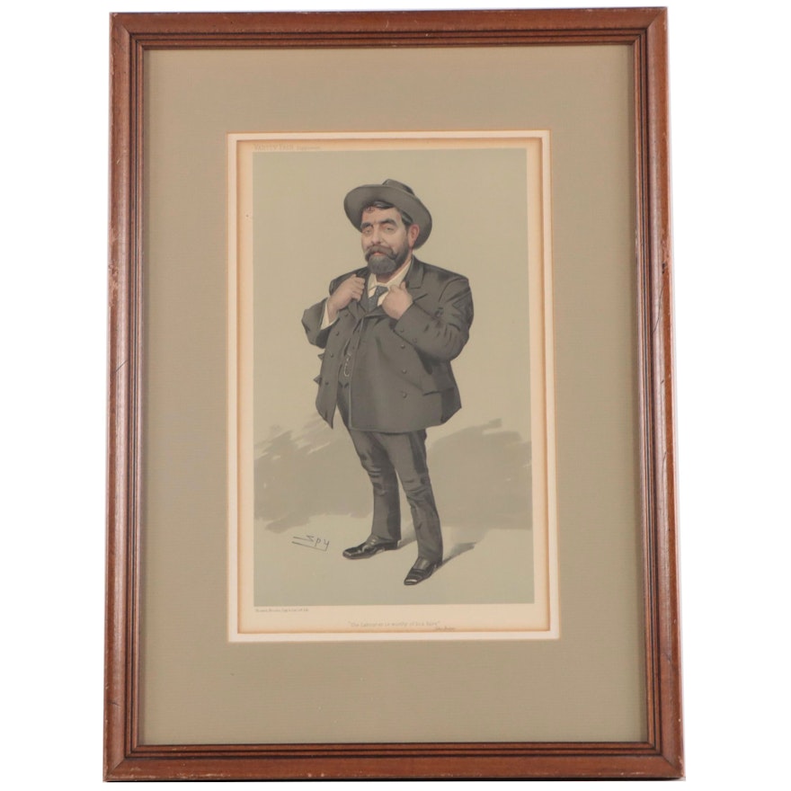 Vanity Fair "Spy" Lithograph "The Labourer is Worthy of His Hire"