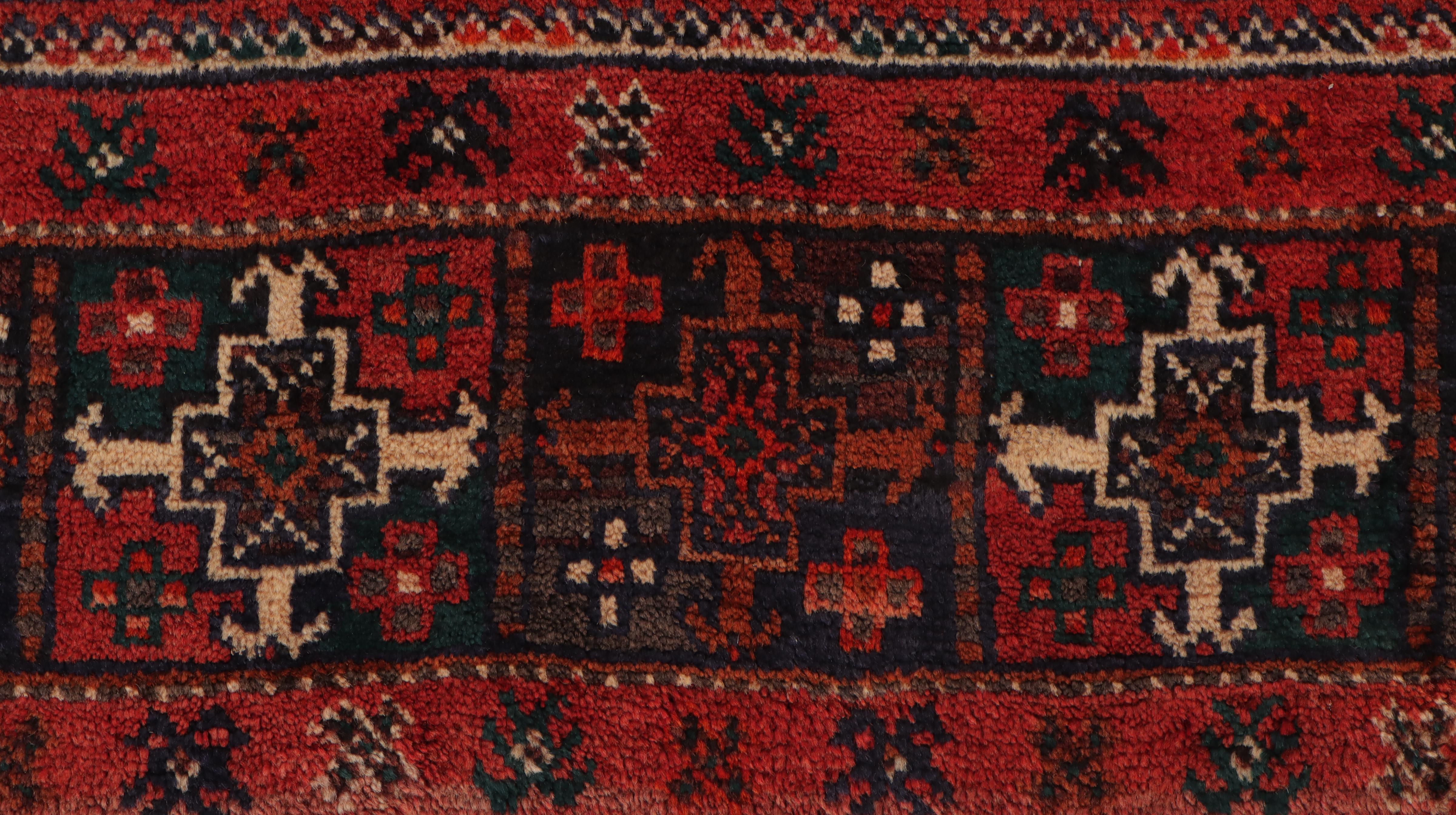 3'9 x 8'5 Hand-Knotted Persian Northwest Village Area Rug