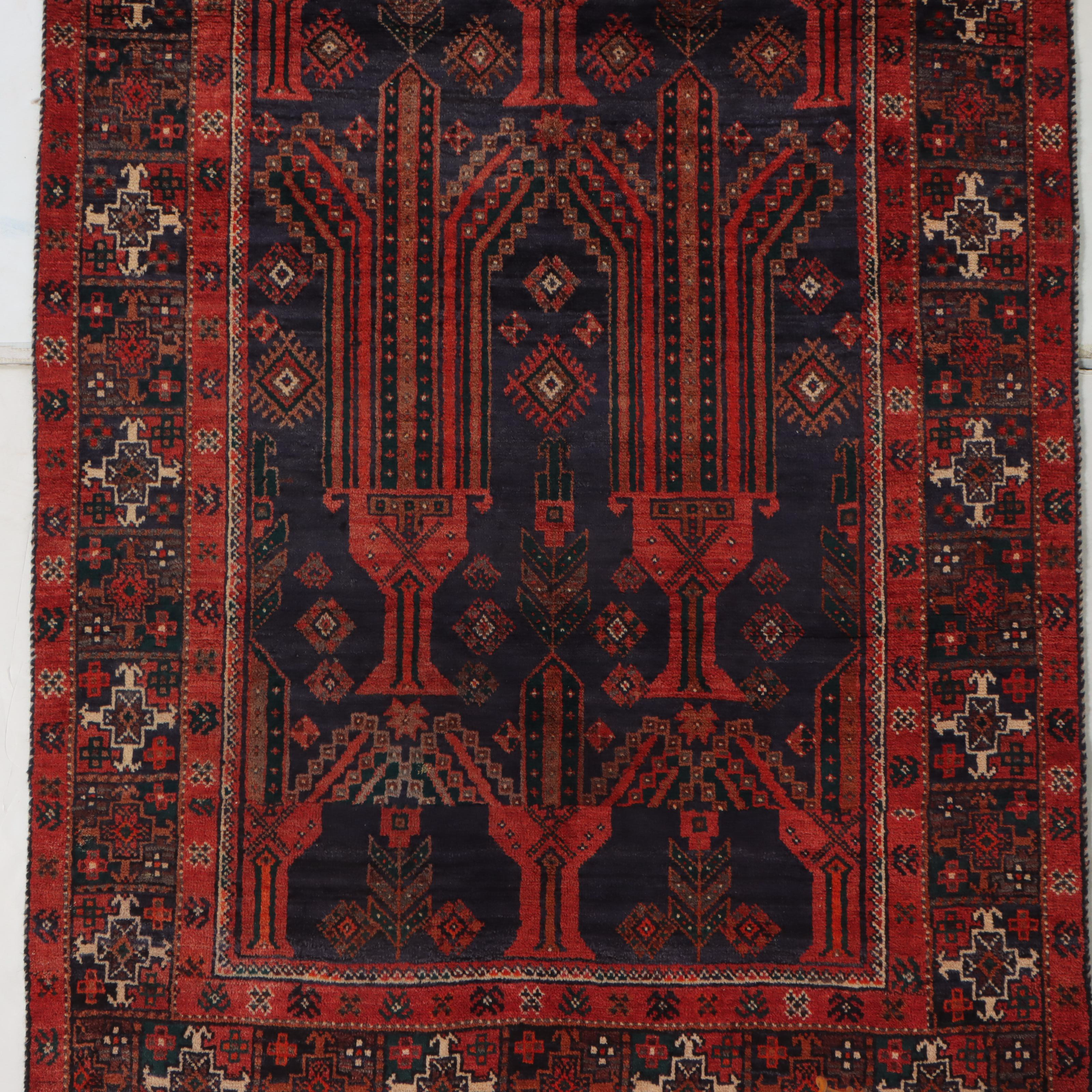 3'9 x 8'5 Hand-Knotted Persian Northwest Village Area Rug