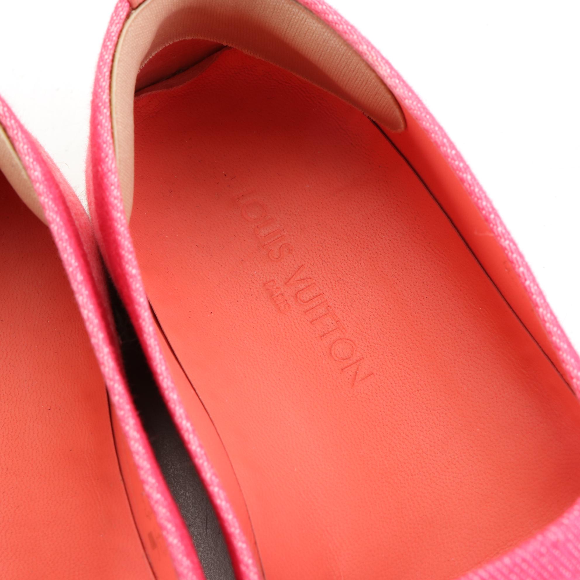 Louis Vuitton Shore Postcard Espadrilles in Denim and Jute with Box