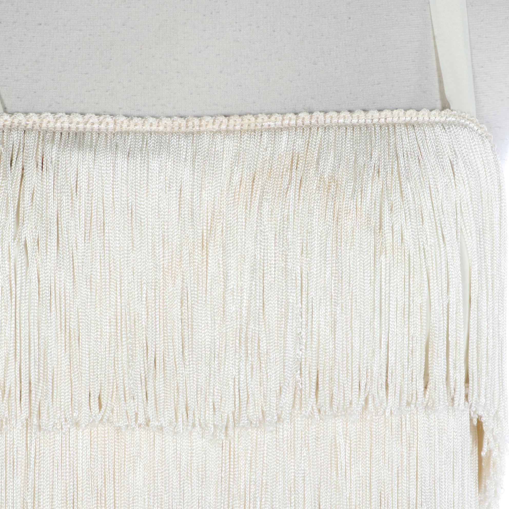 Monika Beaded Silk Gown with Other Fringe Bodice A-Line Dress