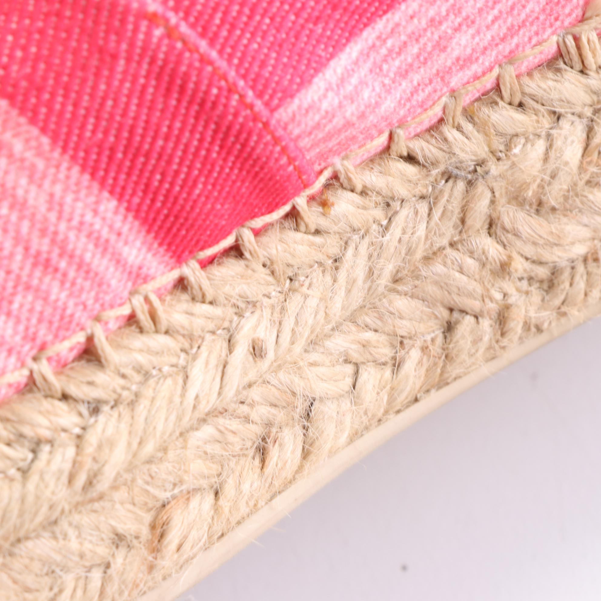 Louis Vuitton Shore Postcard Espadrilles in Denim and Jute with Box