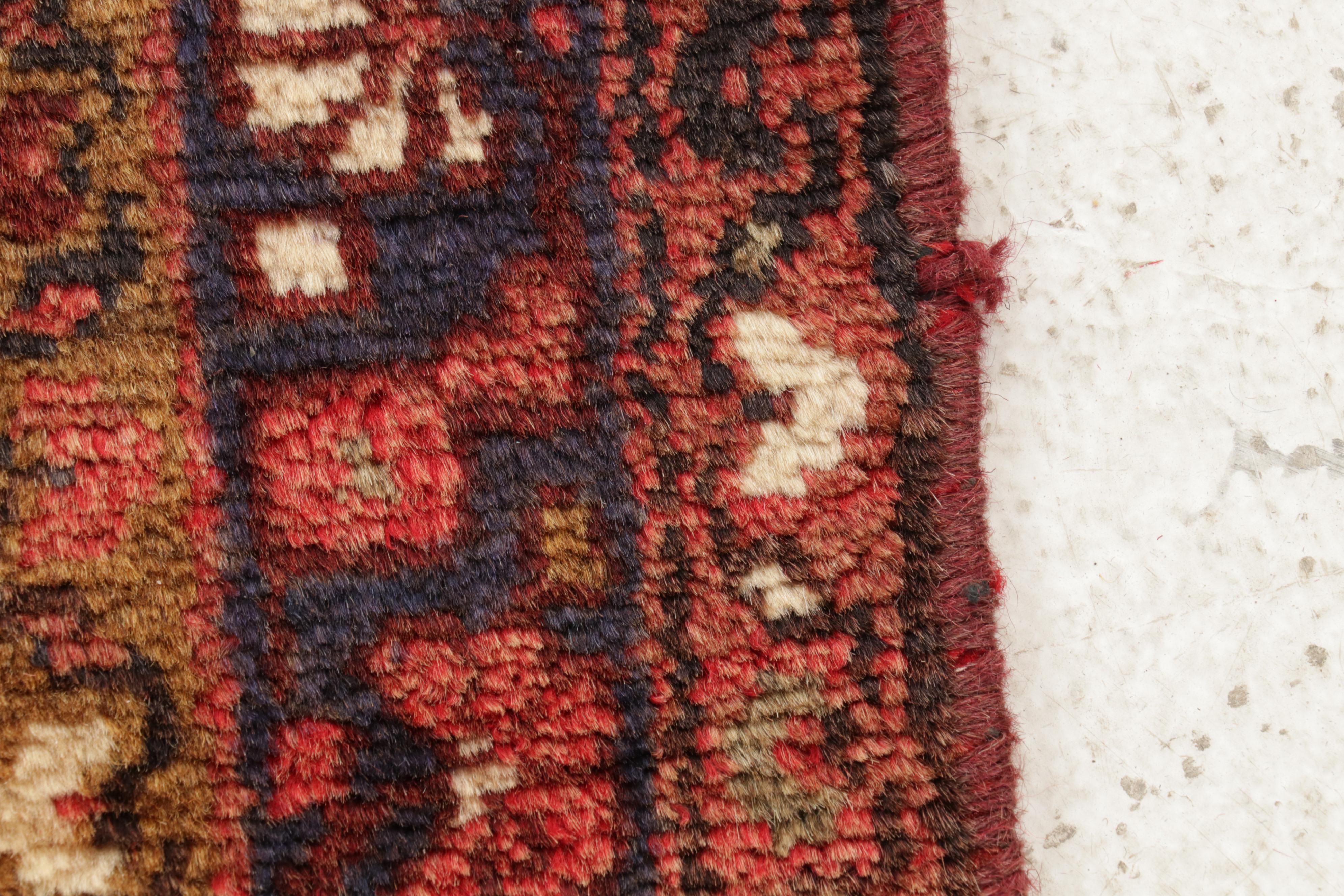 3'4 x 10'5 Hand-Knotted Persian Malayer Carpet Runner, 1970s