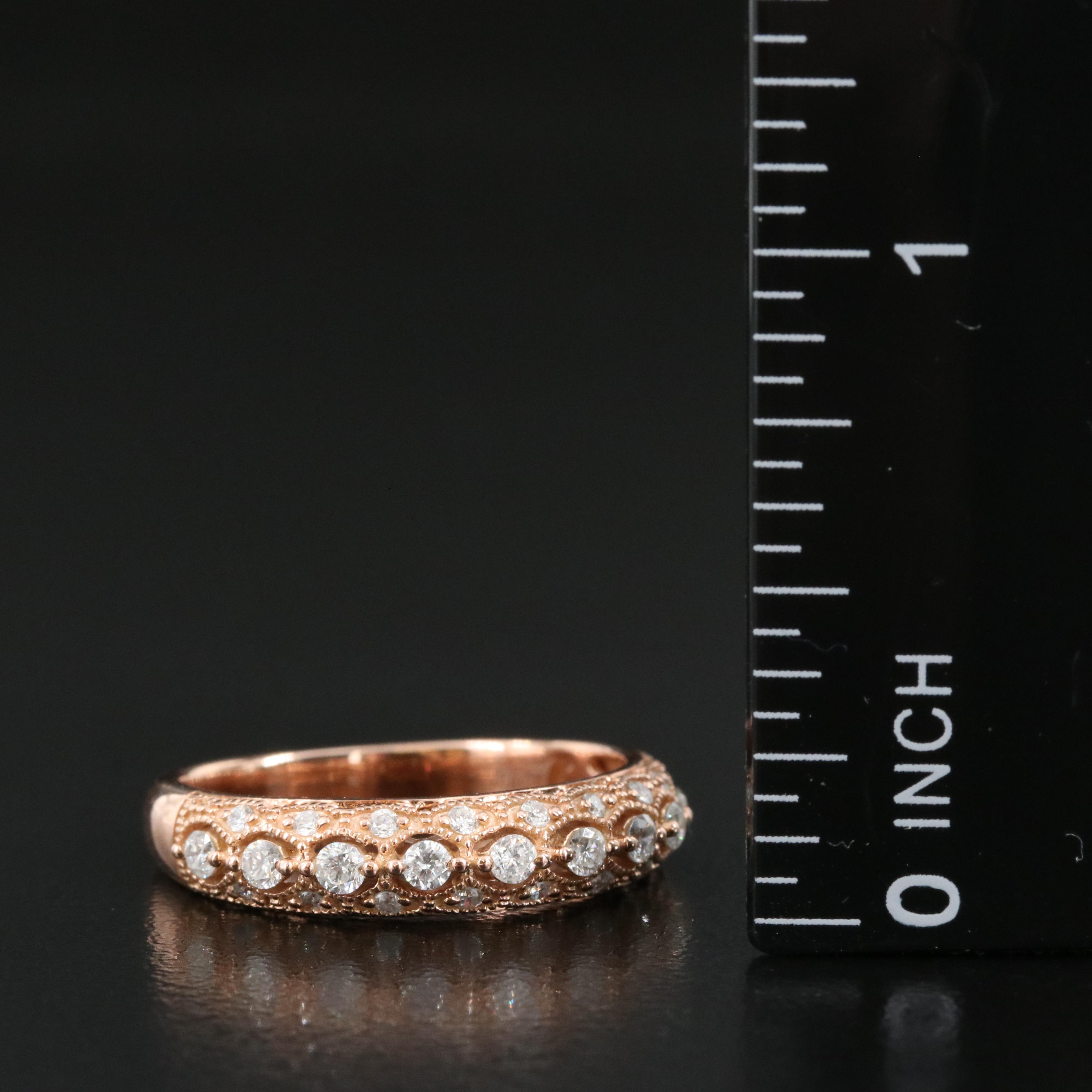 10K Rose Gold 0.39 CTW Diamond Ring